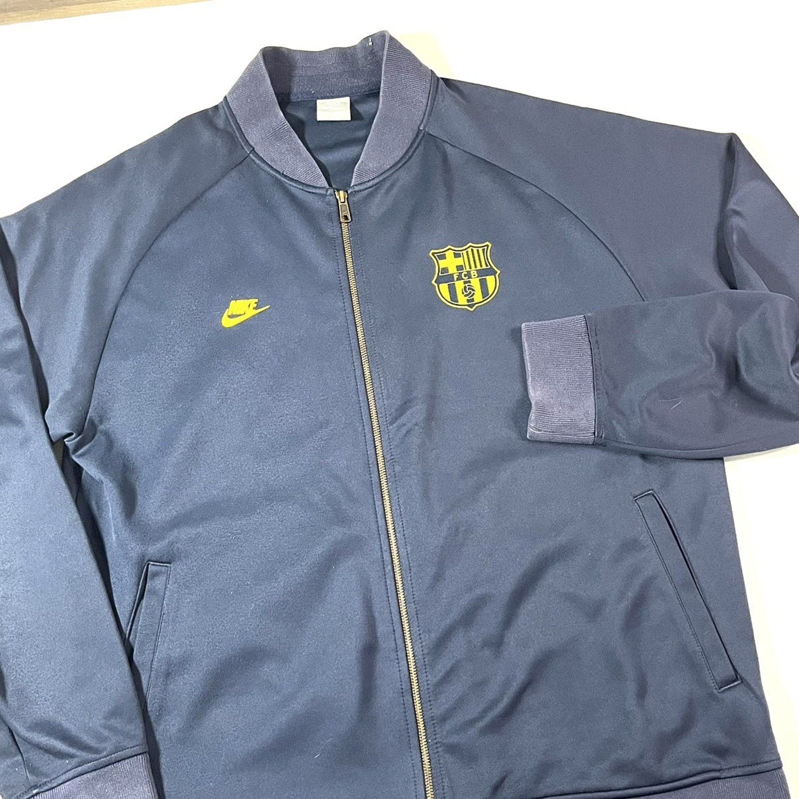 Nike 2000’s Nike FC Barcelona Soccer Track Jacket XXL Navy Size US XL / EU 56 / 4 - 8 Thumbnail
