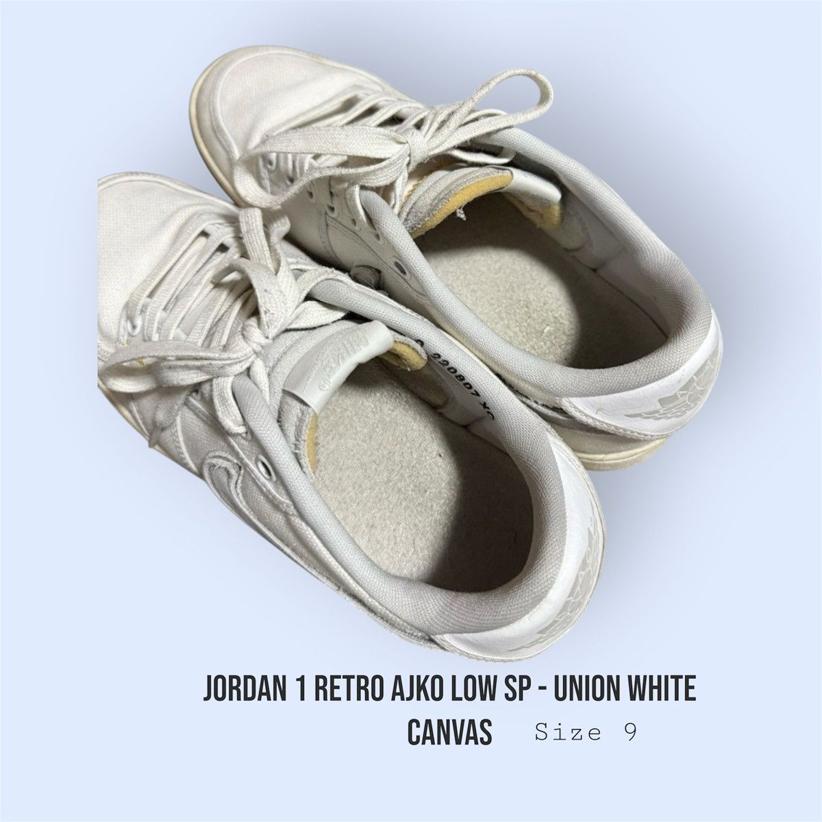 Jordan Brand × Union LA Jordan 1 Retro AJKO Low SP - Union White Canvas Size US 9 / EU 42 - 4 Thumbnail