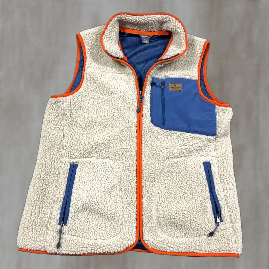 Eddie Bauer Eddie Bauer Vest Women L Beige Fleece Zipper Full Zip Embroidered Logo Tank Sleeveless Casual Seasonal Classic Outdoor Modern Size L / US 10 / IT 46 - 1 Thumbnail