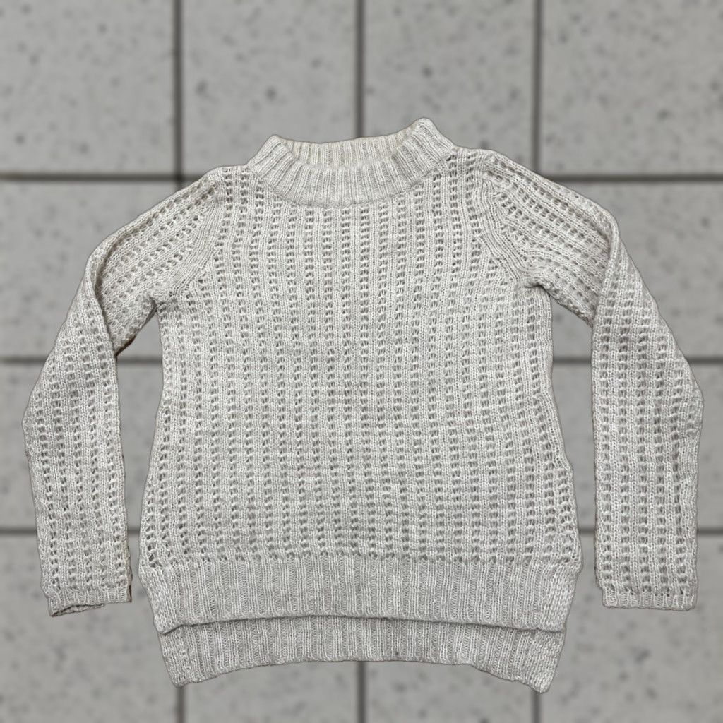 Vintage VINTAGE Field Flower Wool Blend Sweater Women S Cream Brown Crochet Knit Boho Old Money Size S / US 4 / IT 40 - 1 Thumbnail