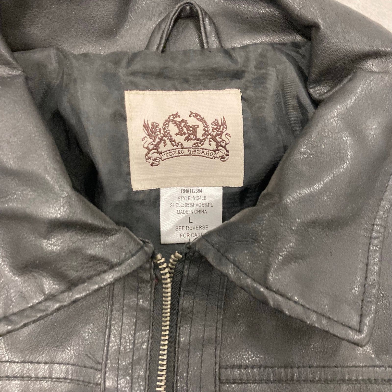 Vintage Vintage toxic hazard leather jacket Size US L / EU 52-54 / 3 - 4 Thumbnail