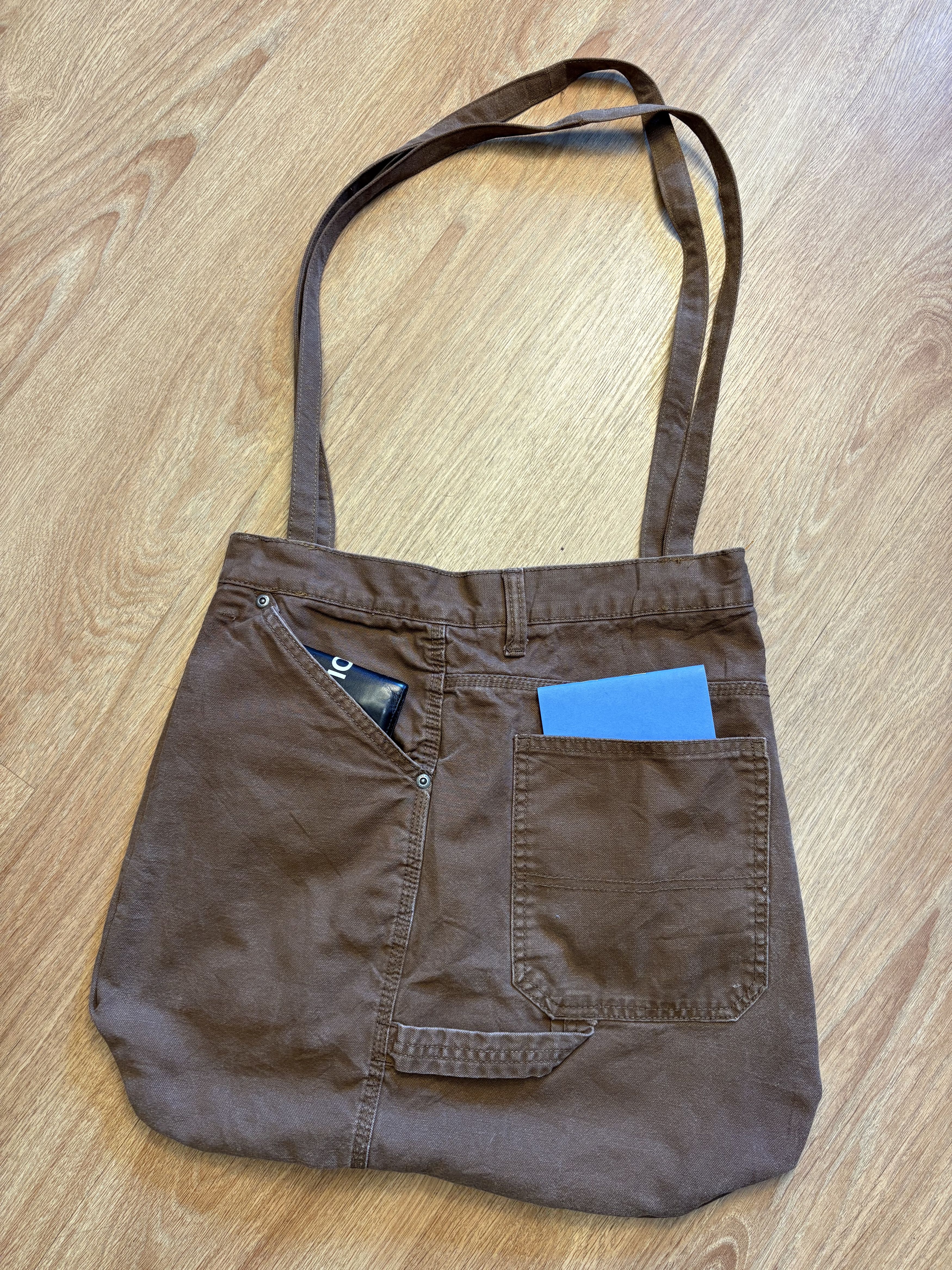 Carhartt Carhartt Reworked Cargo Pocket Brown Tote Bag Size ONE SIZE - 3 Thumbnail