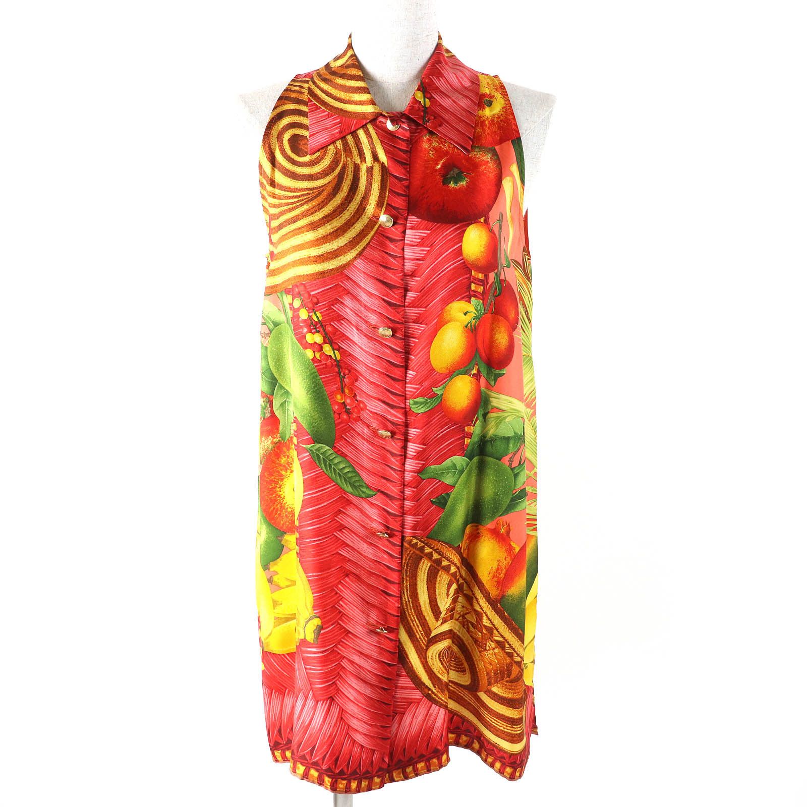 Gucci Gucci Gucci Tom Ford logo fruit print silk sleeveless shirt Others Tops DUTY FREE for USA Size ONE SIZE - 1 Thumbnail