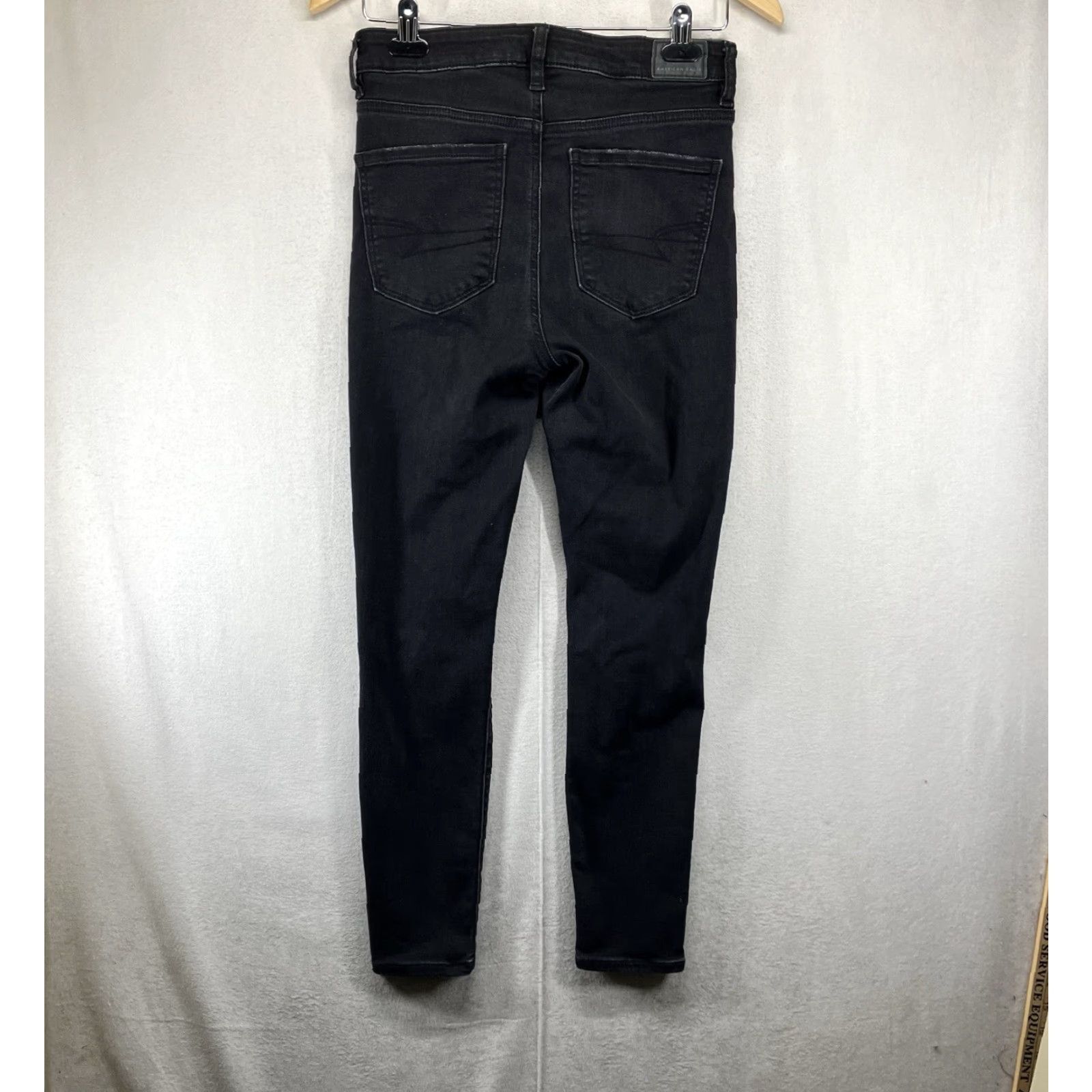 American Eagle Outfitters American Eagle Next Level Stretch Super Hi Rise Jeggings 6 Short Distressed Women Size 28" / US 6 / IT 42 - 2 Thumbnail