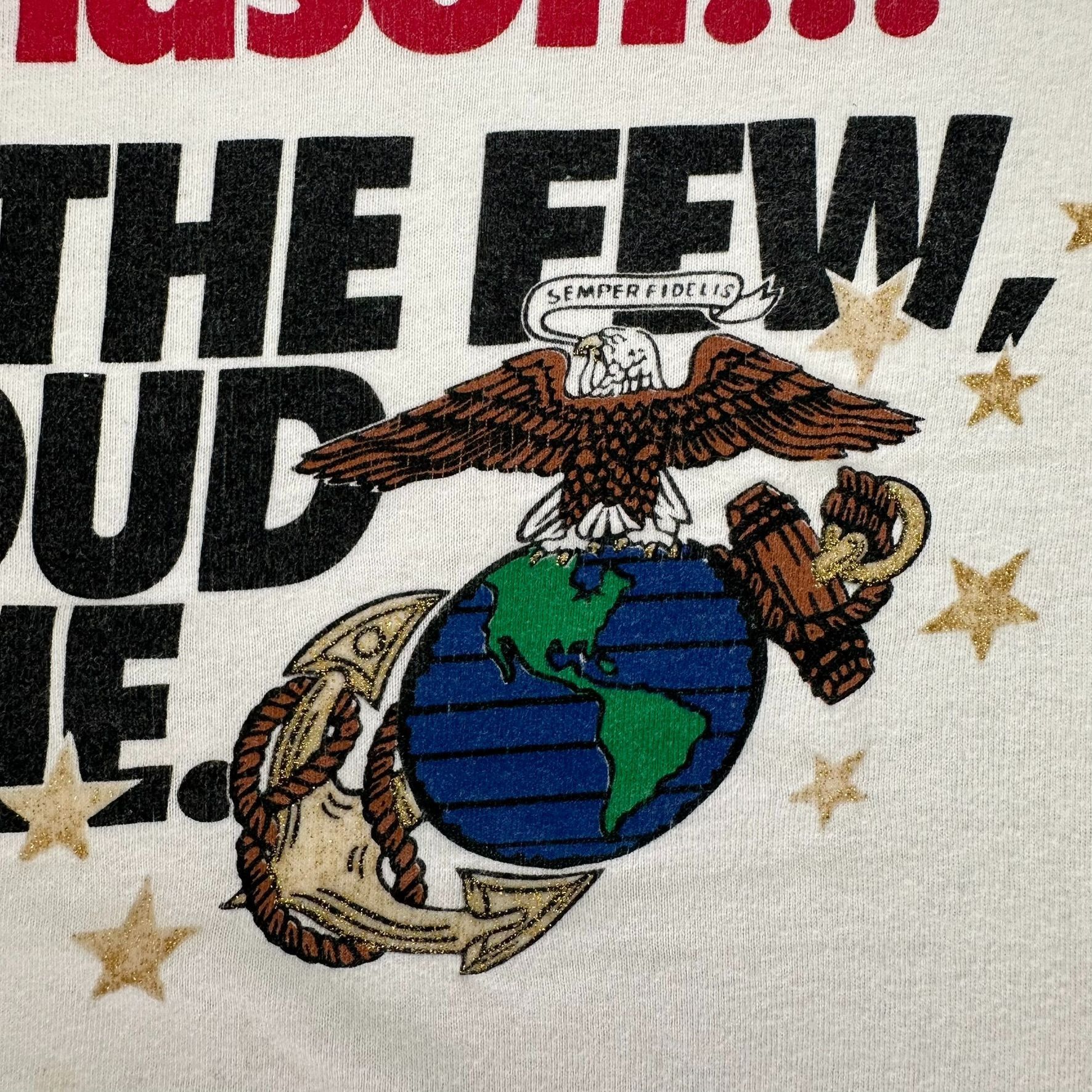 Soffe Vintage 90s Marine Corps T-Shirt USMC Grandson Military Tee Size US L / EU 52-54 / 3 - 3 Thumbnail