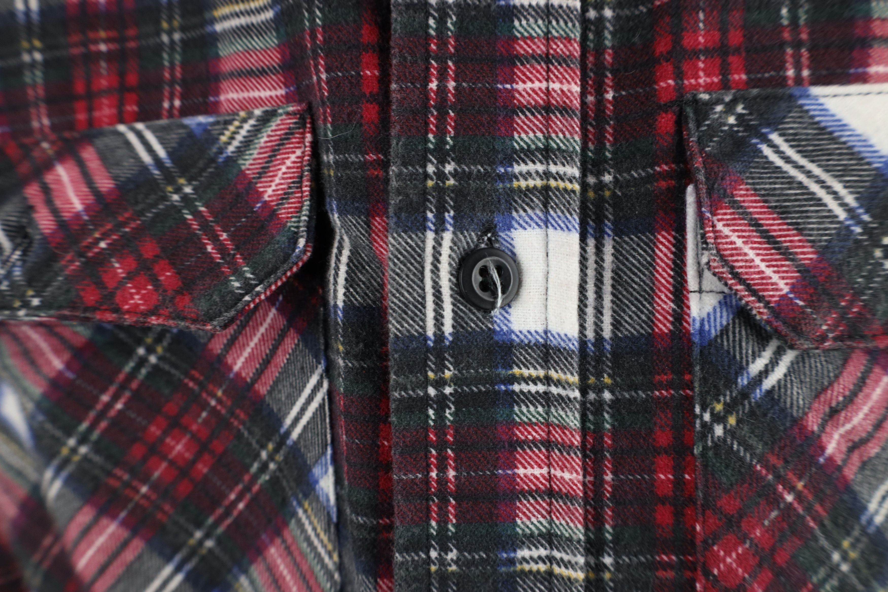 Vintage Vintage 90s Streetwear Pocket Flannel Collared Button Shirt Size US L / EU 52-54 / 3 - 6 Thumbnail
