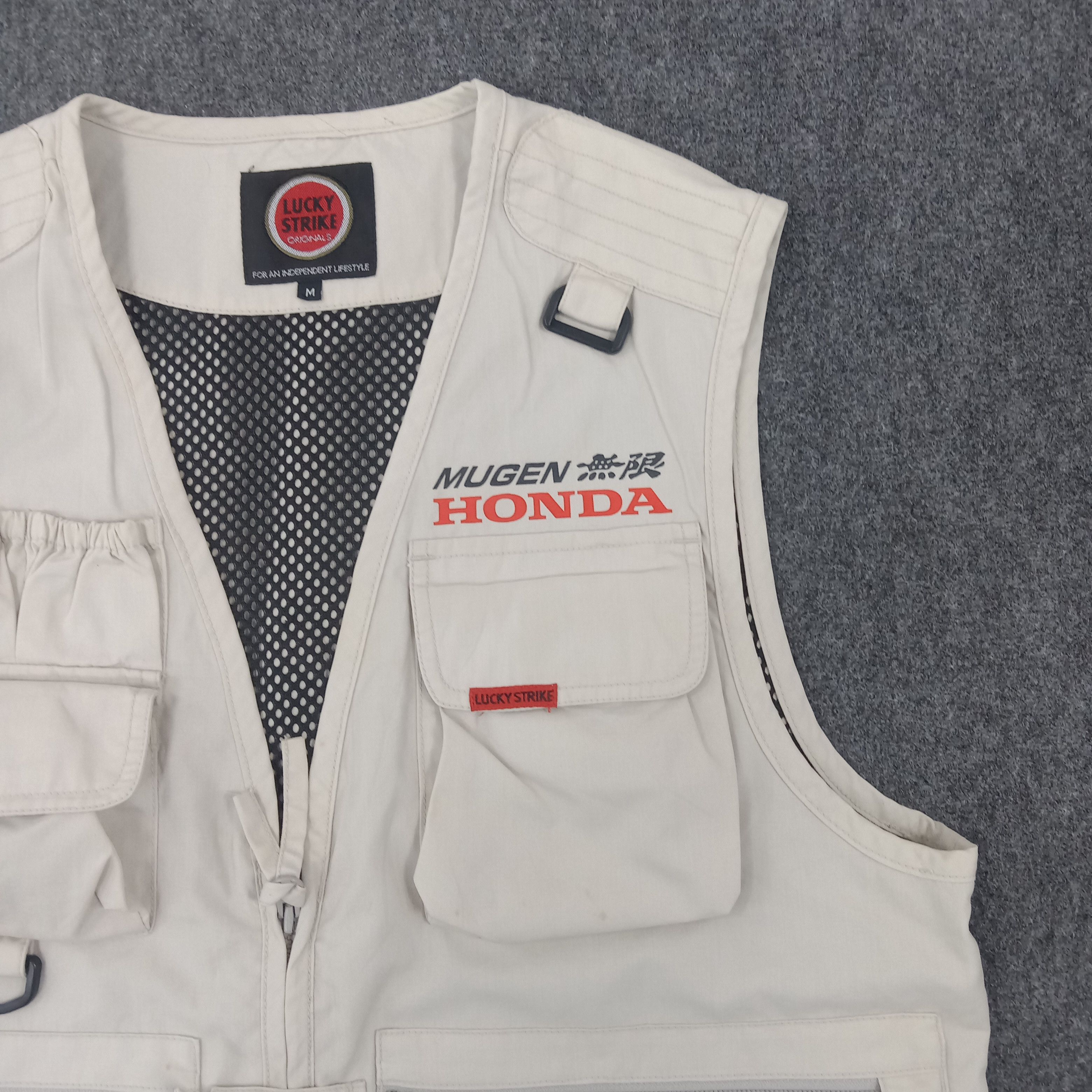 Honda × Vintage Lucky Strike X Mugen Honda Japanese Custom Art Vest Jacket Size US M / EU 48-50 / 2 - 4 Thumbnail
