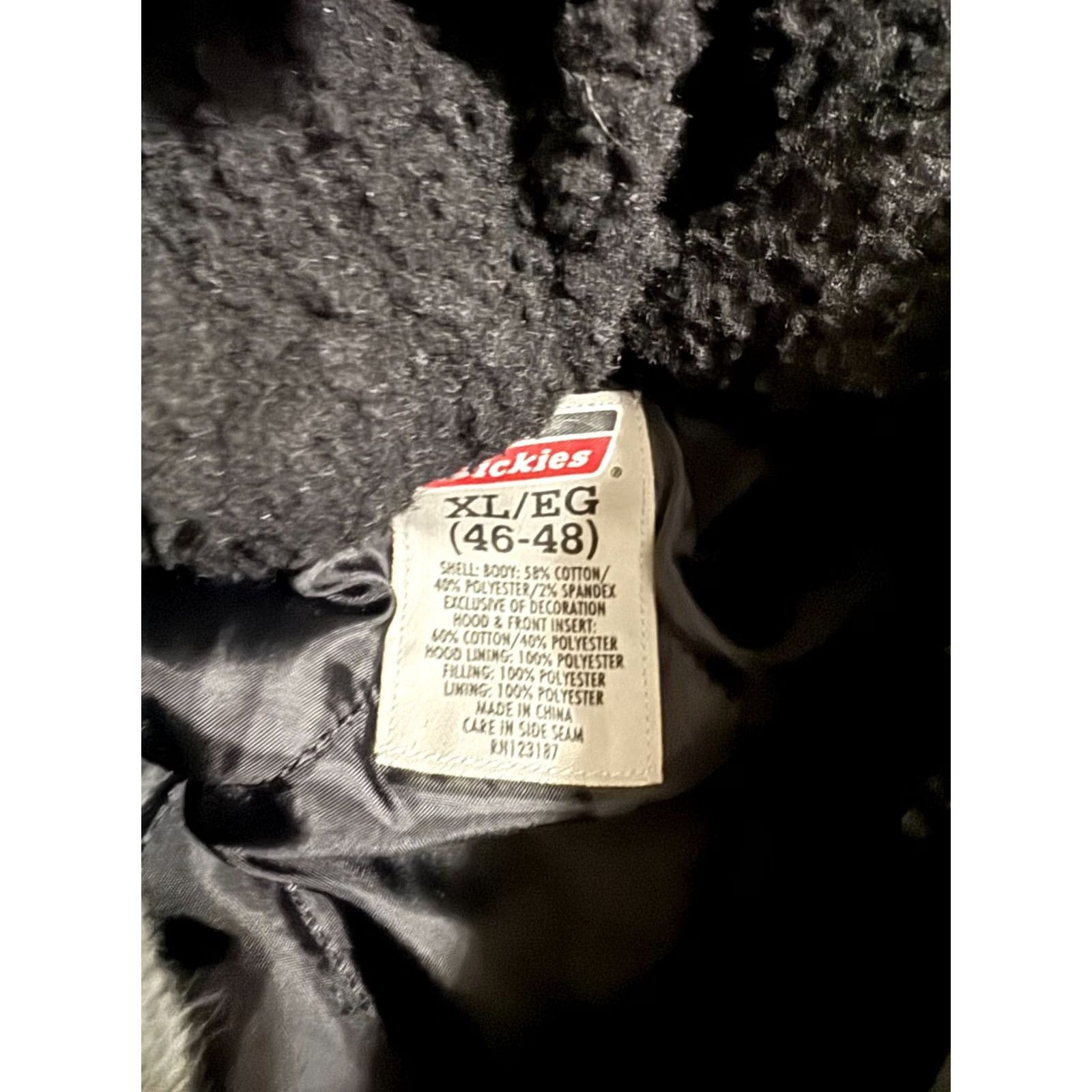 Dickies Dickies Canvas Hooded Quilt Lined Jacket Mens XL Black Bomber Jacket Zip Full Zip Hooded Lined Workwear Casual Short Short Sleeve? Size US XL / EU 56 / 4 - 6 Thumbnail