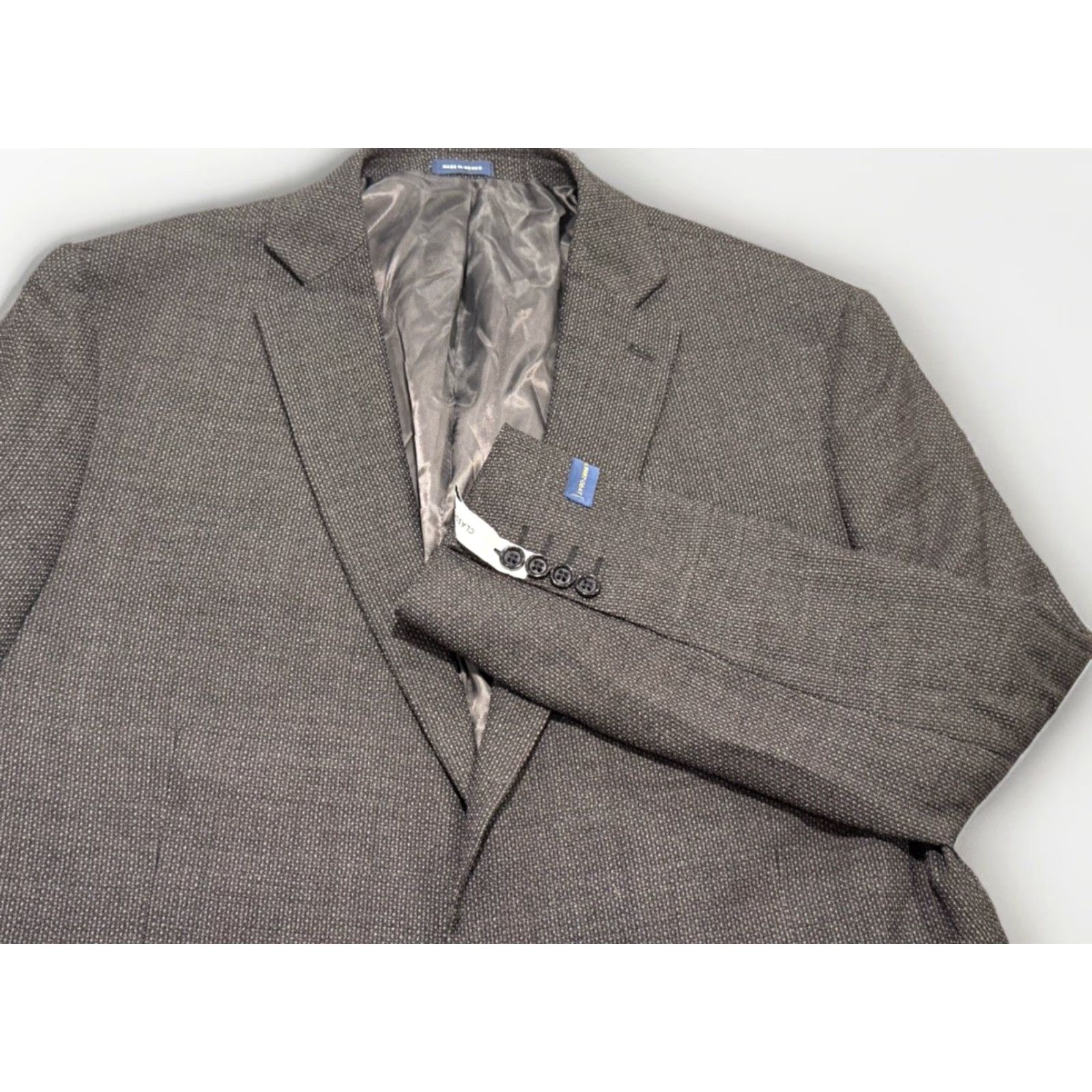 Stafford Stafford Sport Coat Men Gray Classic Fit Merino Wool 48 R Charcoal Notch Lapel Long Jacket/Coat NWOT Shirt? Size US M / EU 48-50 / 2 - 2 Thumbnail