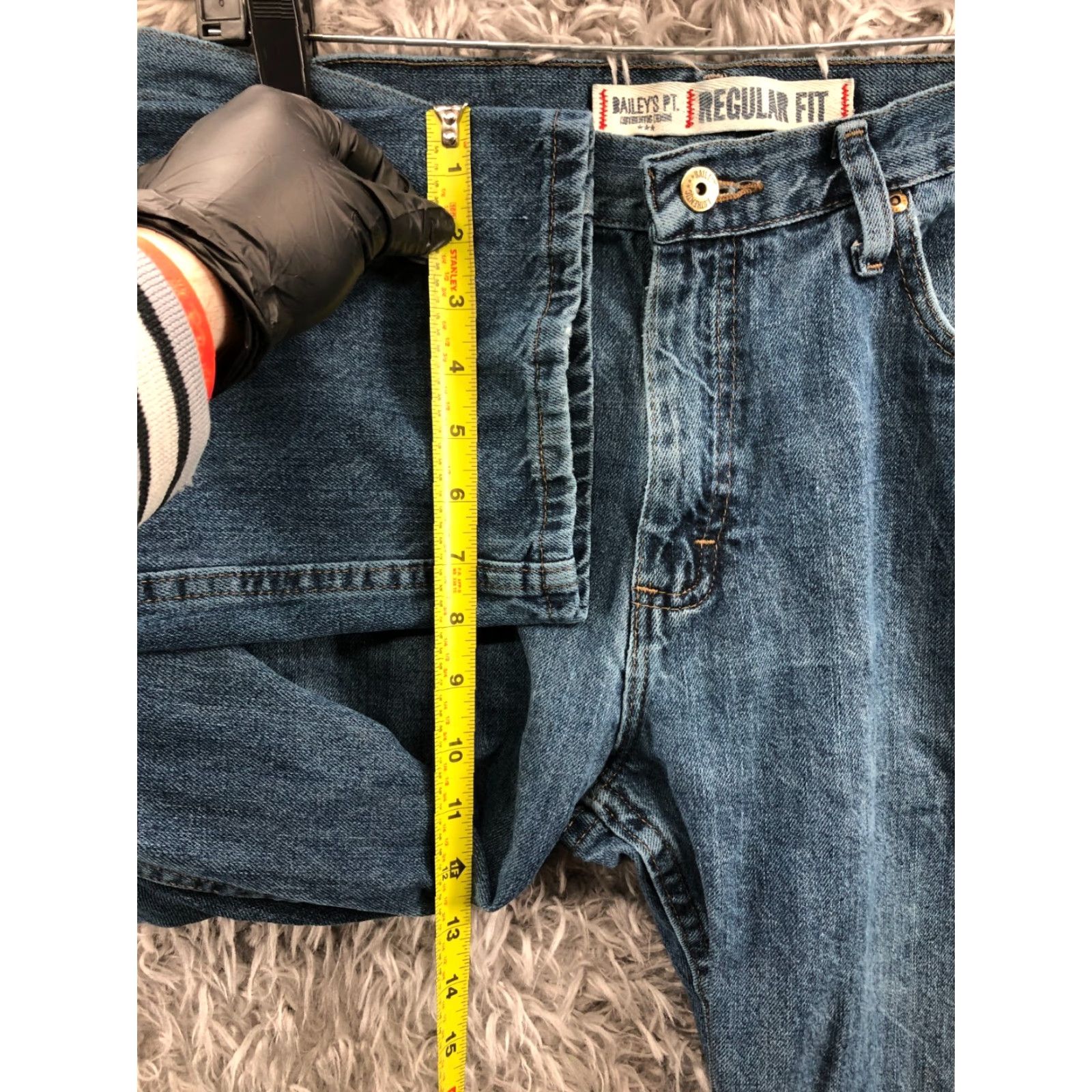 Vintage Bailey's Point Bailey's Point Jeans Style Straight 33x32 Mens Blue Denim 5-Pocket Regular Mid Rise Comfort Belt Loops Logo Size US 33 - 4 Thumbnail