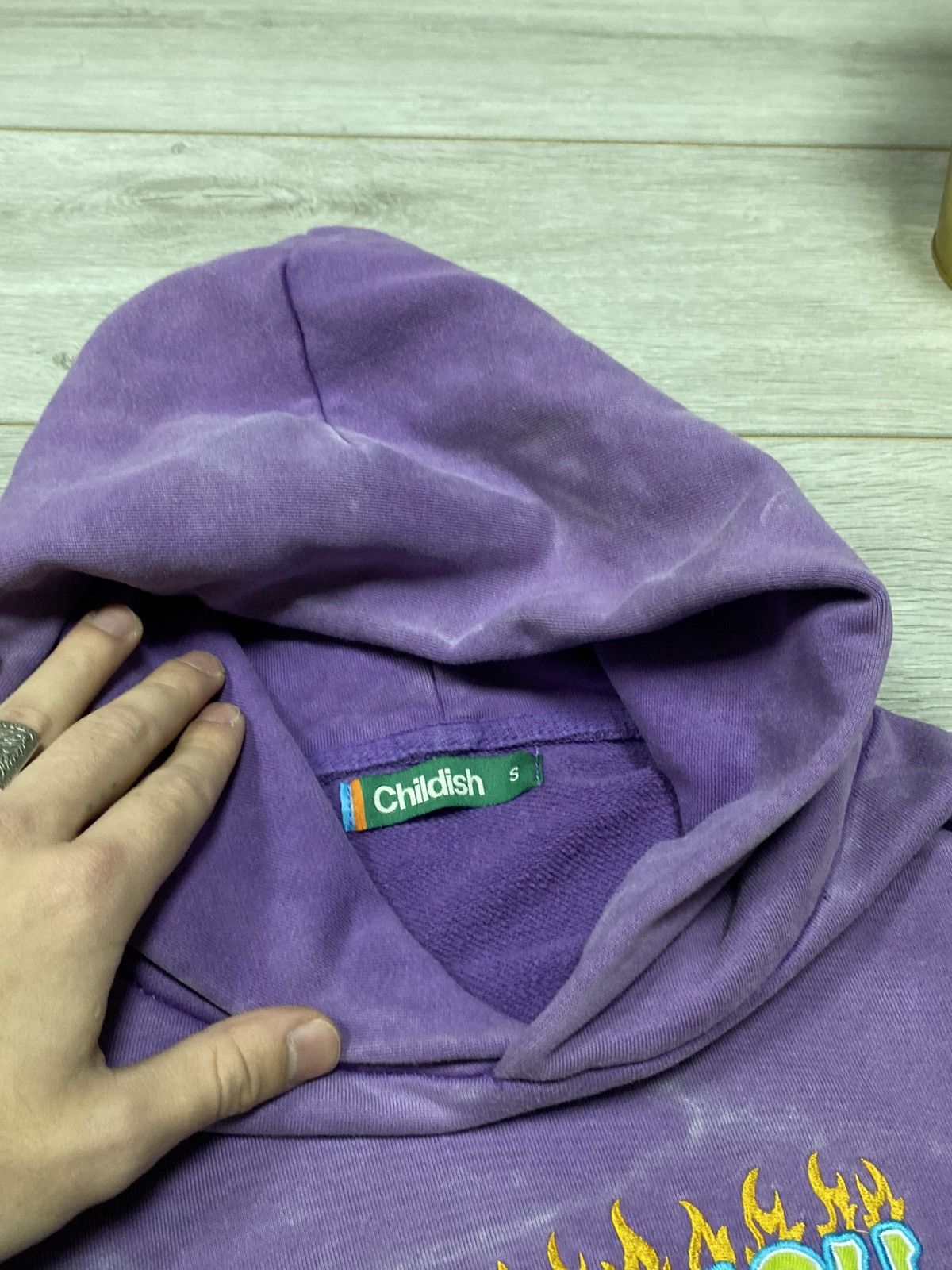 Vintage Childish Robs Motors car 90s Purple Hoodie Big Logo Racing Size US S / EU 44-46 / 1 - 7 Thumbnail