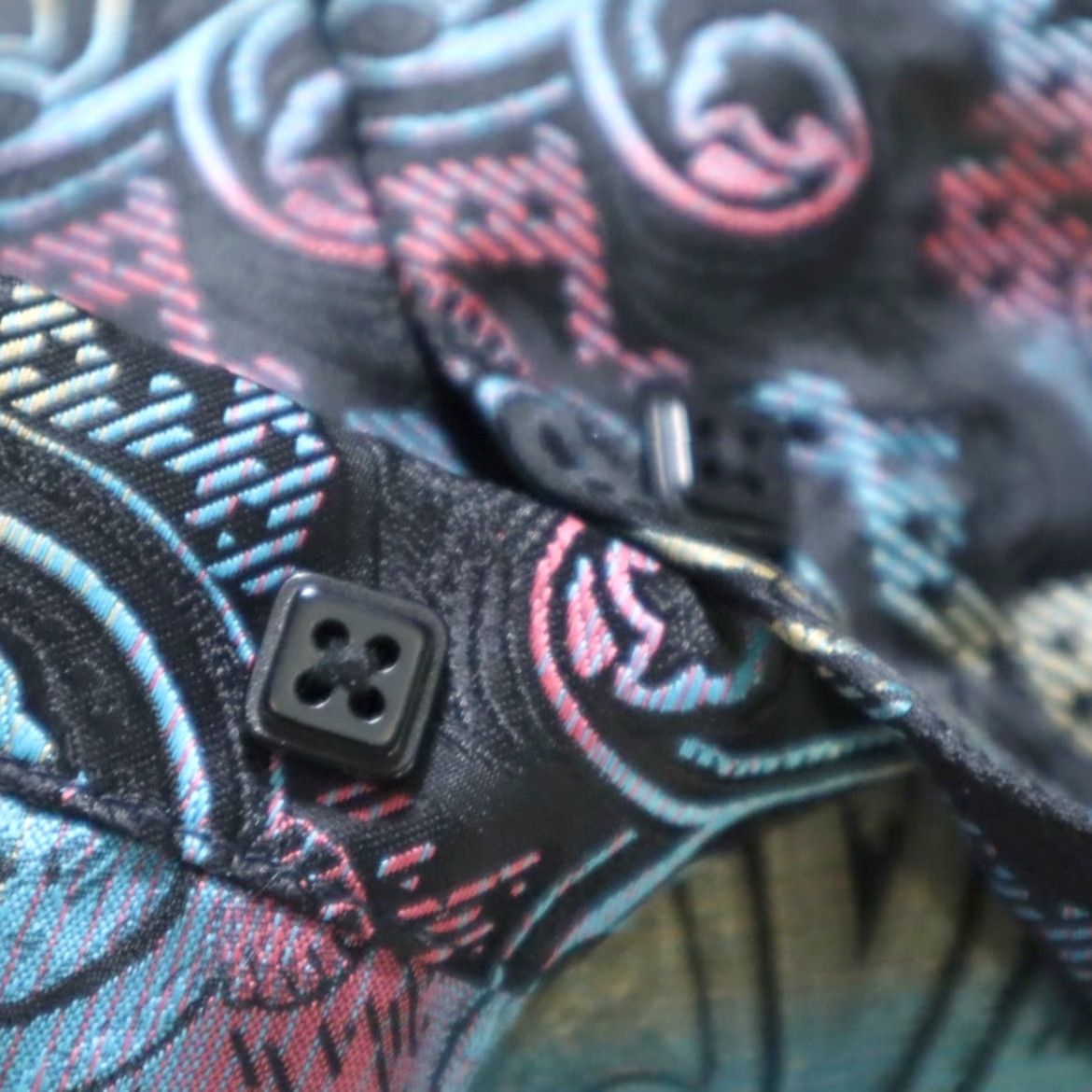 Vintage Daniel Ellissa Geometric Paisley 18 1/2 Polyester Solid Shirt Black Men's 2XL Size US XXL / EU 58 / 5 - 6 Thumbnail