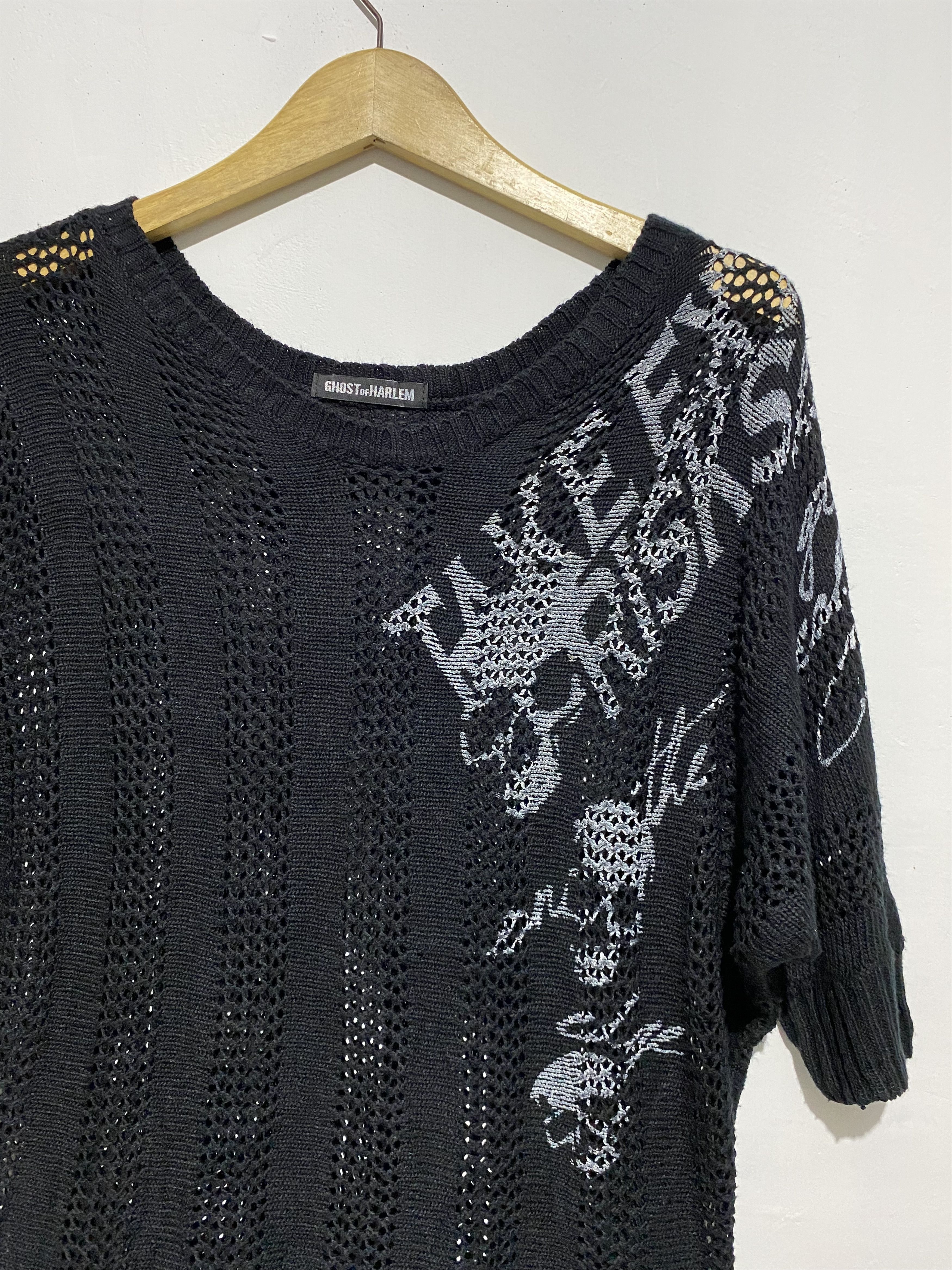 Le Grande Bleu (L.G.B.) × Vintage × Yasuyuki Ishii Japanese GHOST Of HARLEM Fishnet knit ifsixwasnine style Size US L / EU 52-54 / 3 - 1 Thumbnail