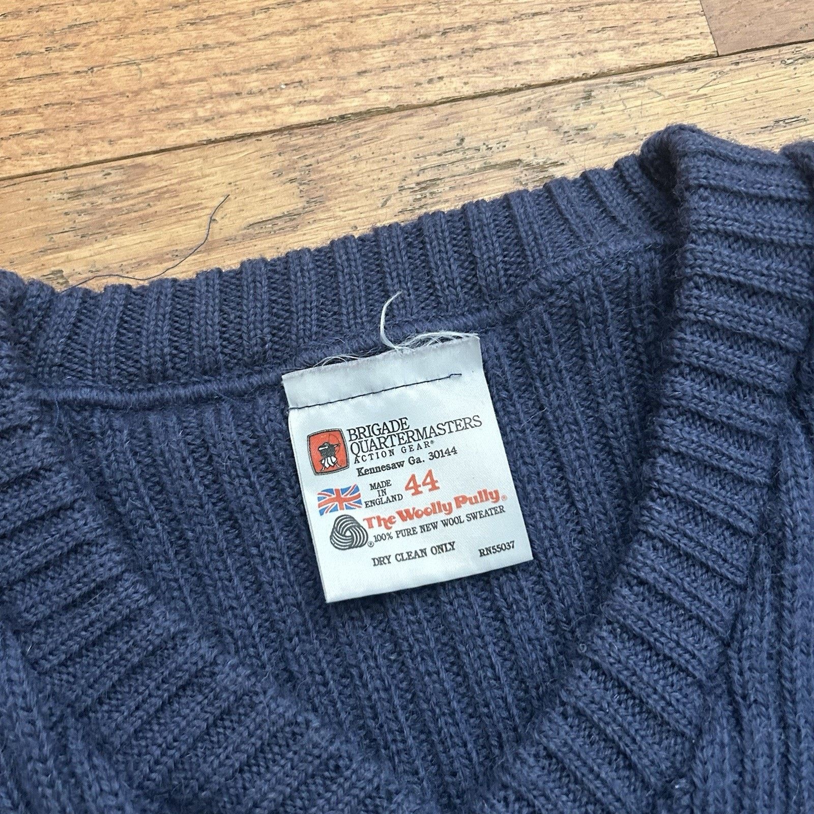 Vintage The Woolly Pully UK Army Military Pure Wool Knit Sweater 44 Size US L / EU 52-54 / 3 - 3 Thumbnail