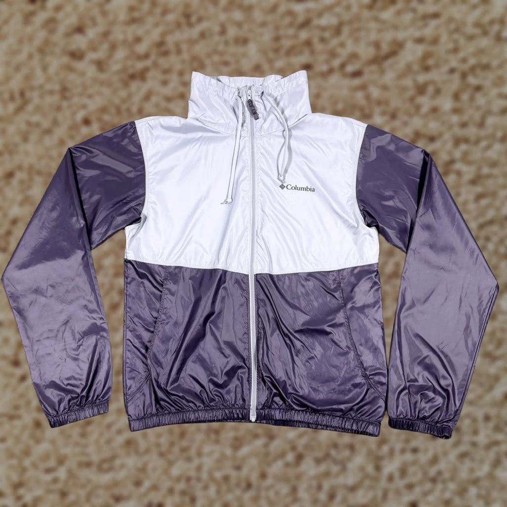 Vintage Columbia Lightweight Full Zip Windbreaker Jacket XS Purple Womens Size XS / US 0-2 / IT 36-38 - 1 Thumbnail
