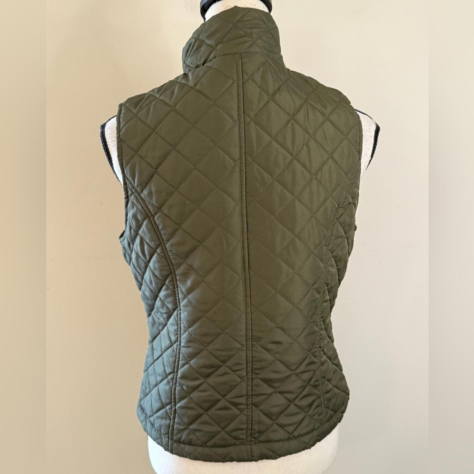 Other Laura Scott army green quilted vest SZ 2-4 Size M / US 6-8 / IT 42-44 - 3 Thumbnail