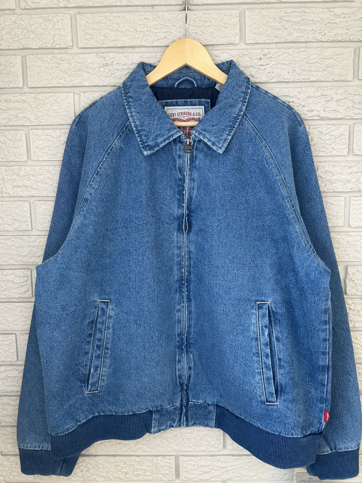 Levi's Levis Denim Bomber Jacket Size US XL / EU 56 / 4 - 6 Thumbnail