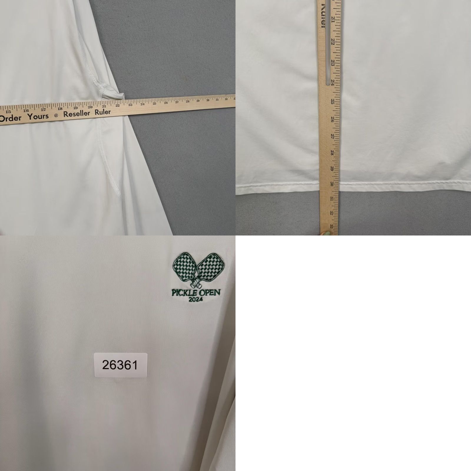 Vintage Greyson Shirt Mens Large White Pickle Open 2024 Tennis Performance Long Sleeve Crew Neck Polo Shirt Size US L / EU 52-54 / 3 - 9 Thumbnail