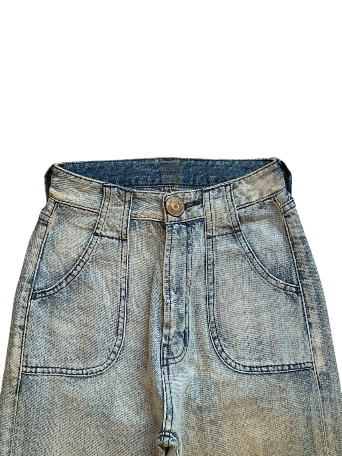 Hysteric Glamour × Japanese Brand Vintage Japanese Brand Mud Wash Fatigue Flare Jeans Size 23" - 4 Thumbnail