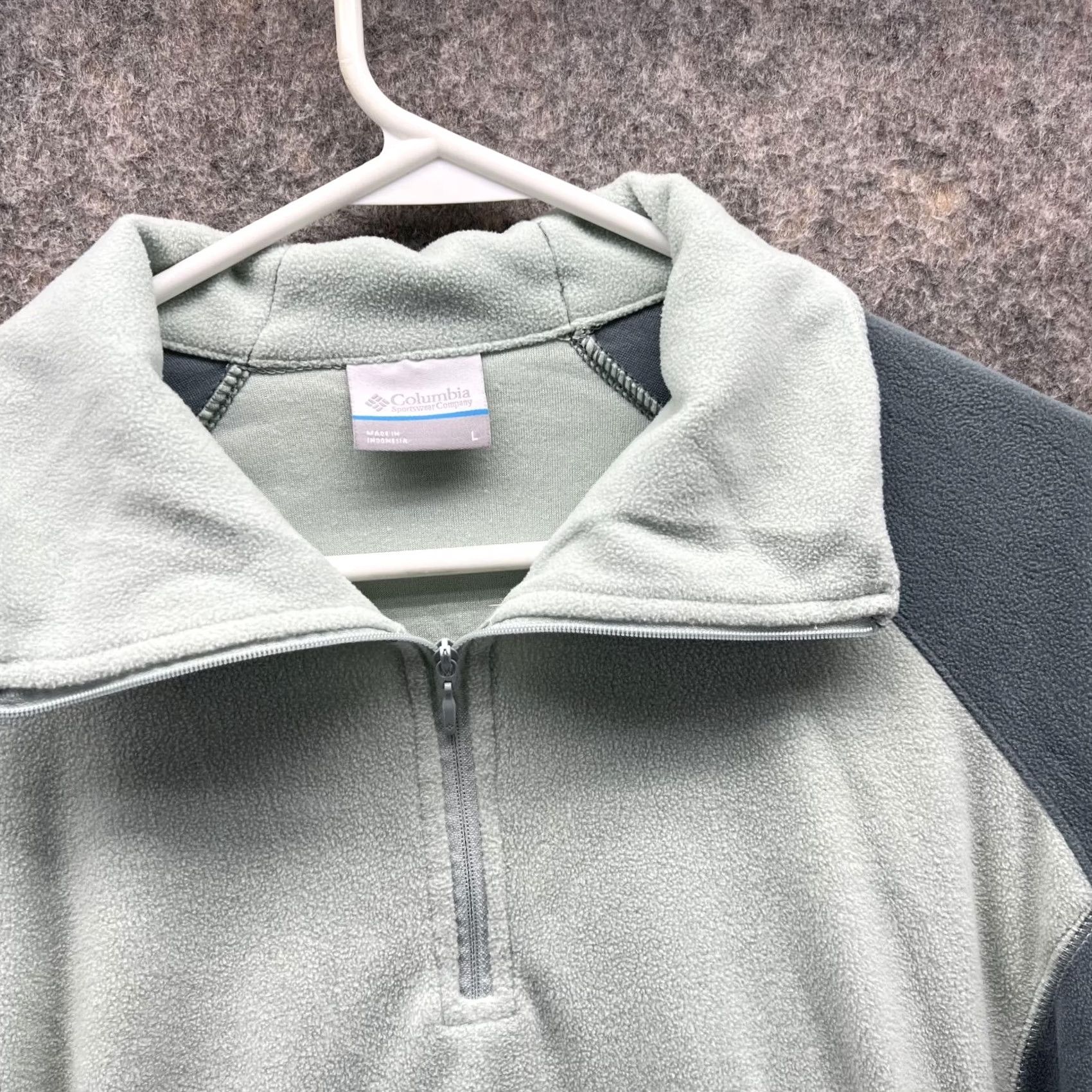 Vintage VINTAGE Columbia Sweater Women Large Blue 1/4 Zip Fleece Pullover Polyester Jacket Shirt Size L / US 10 / IT 46 - 4 Thumbnail