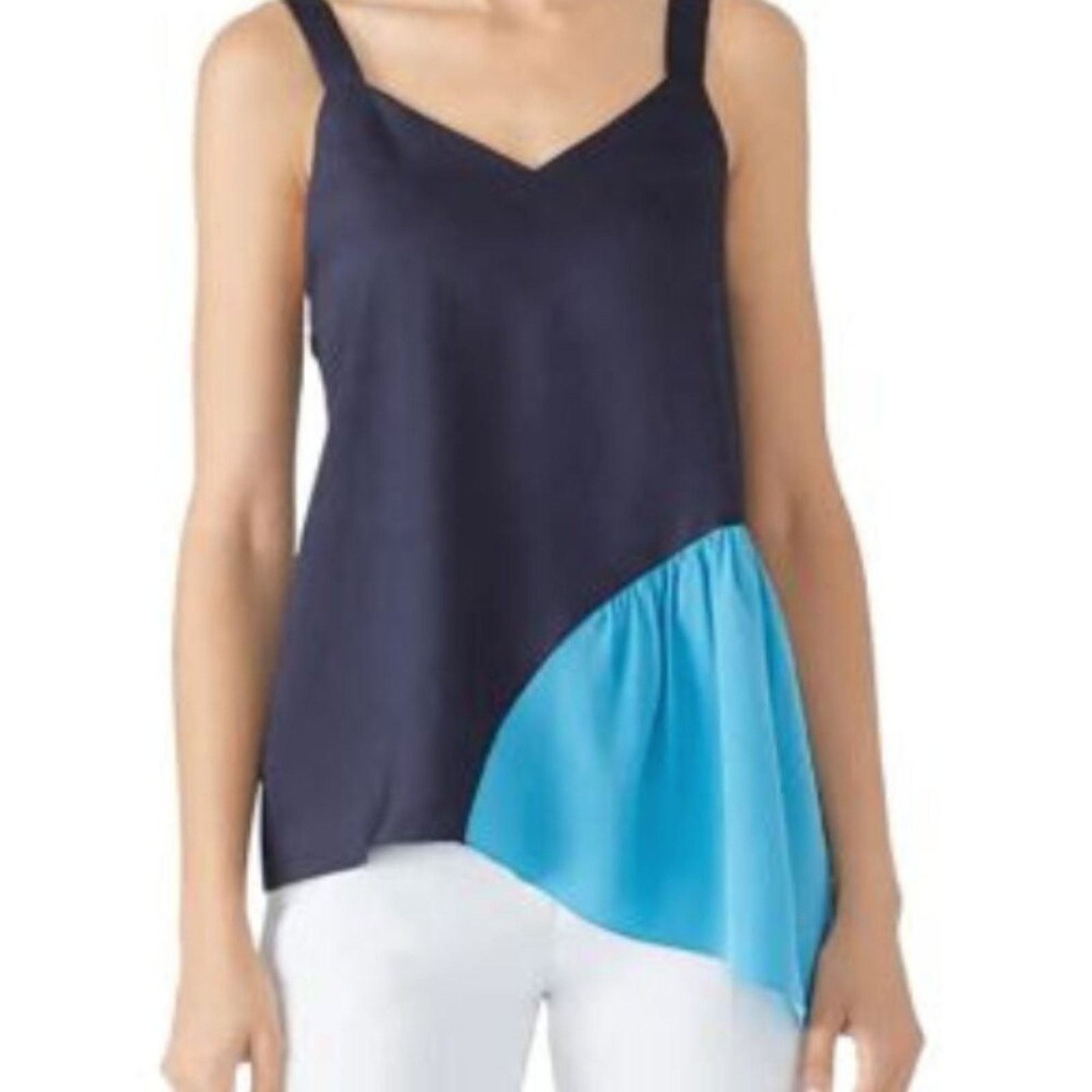 Tibi TIBI Colorblock Tank Top blue Size 10 Size L / US 10 / IT 46 - 1 Thumbnail