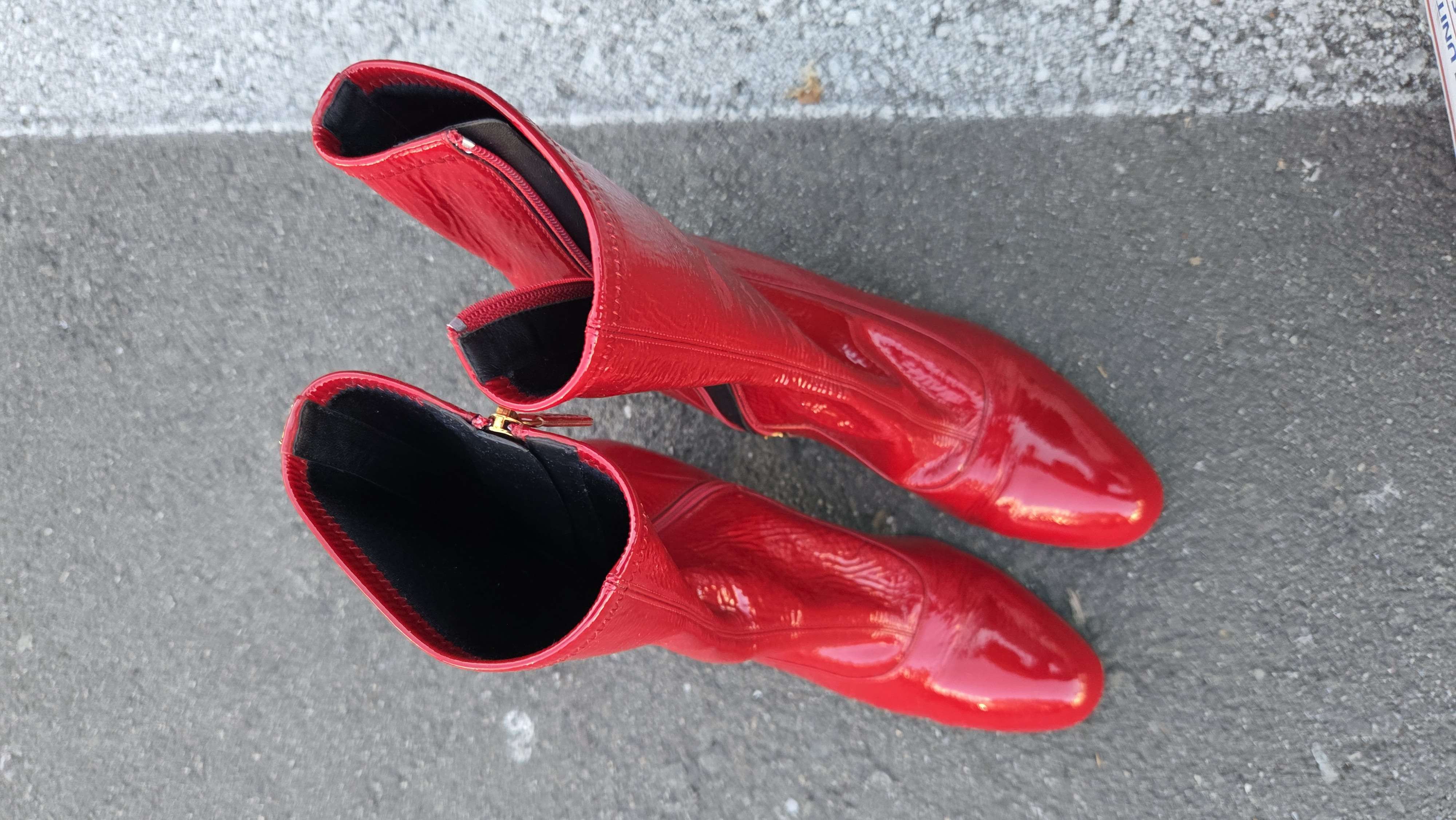 Gucci Gucci red patent leather boots 9 1/2 (see notes) Size US 9.5 / IT 39.5 - 4 Thumbnail