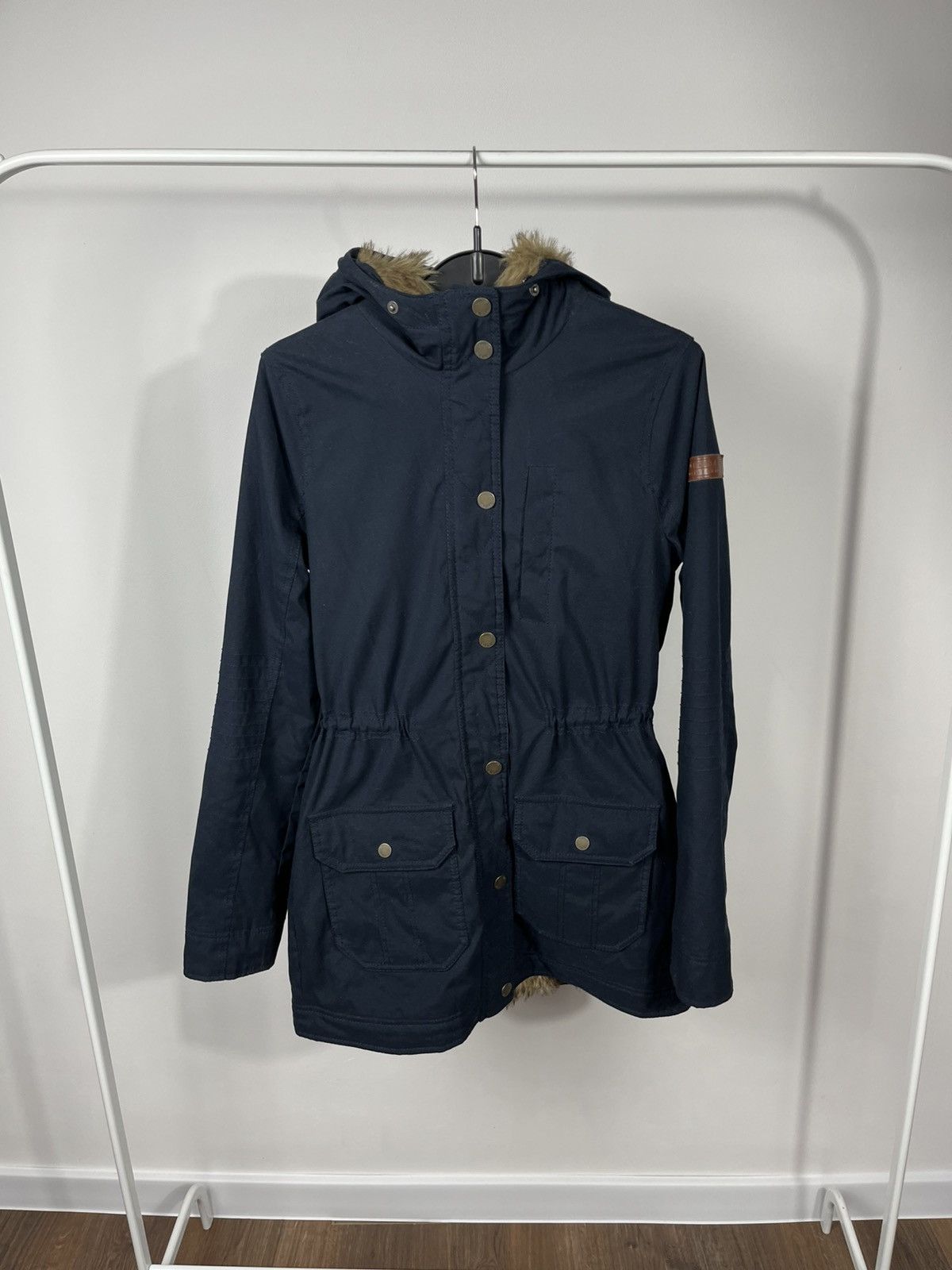 Hollister Hollister Faux Fur Lined Parka Jacket Navy Blue Size S Size S / US 4 / IT 40 - 13 Thumbnail