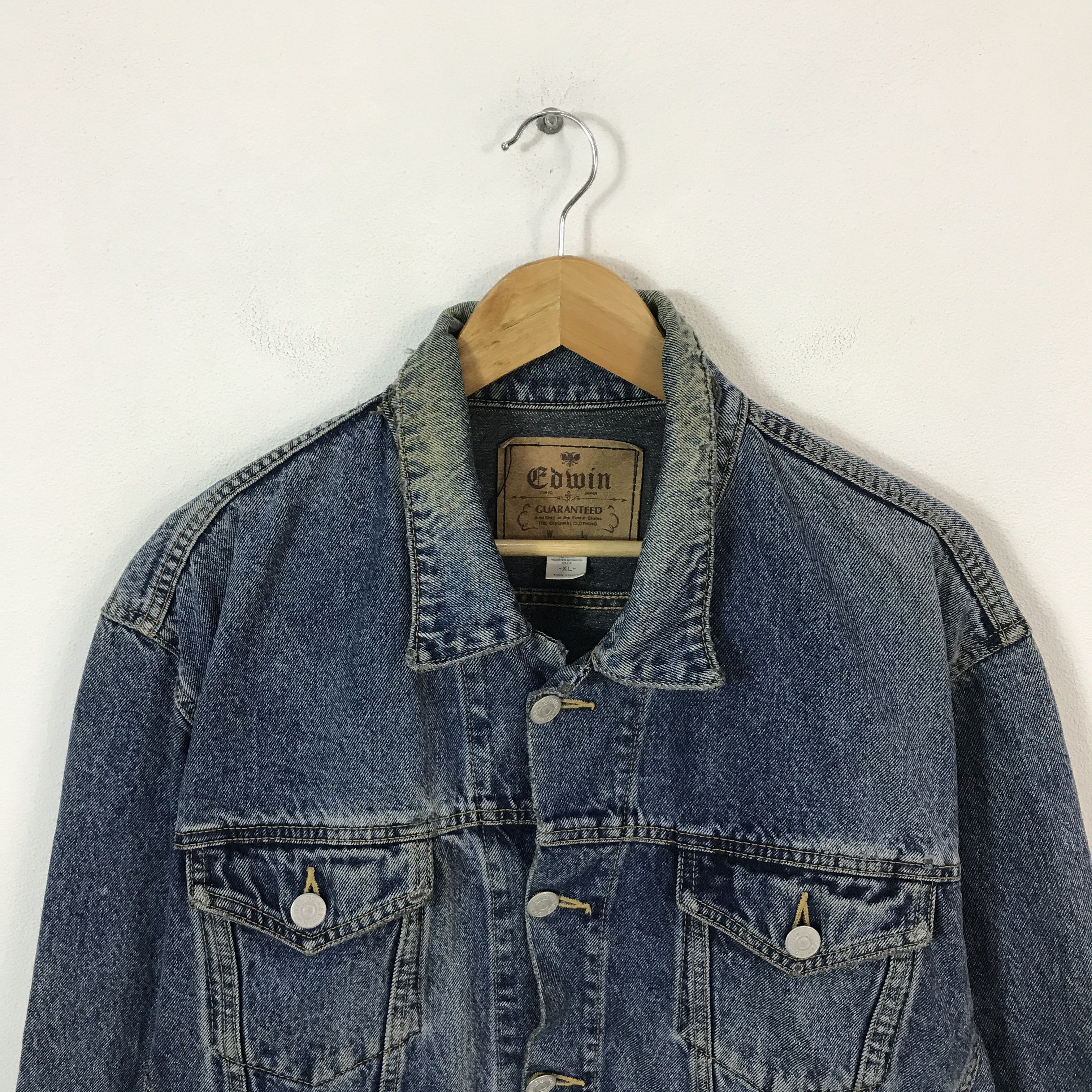 Edwin Vtg Edwin tracker denim jeans jacket Size US XL / EU 56 / 4 - 2 Thumbnail