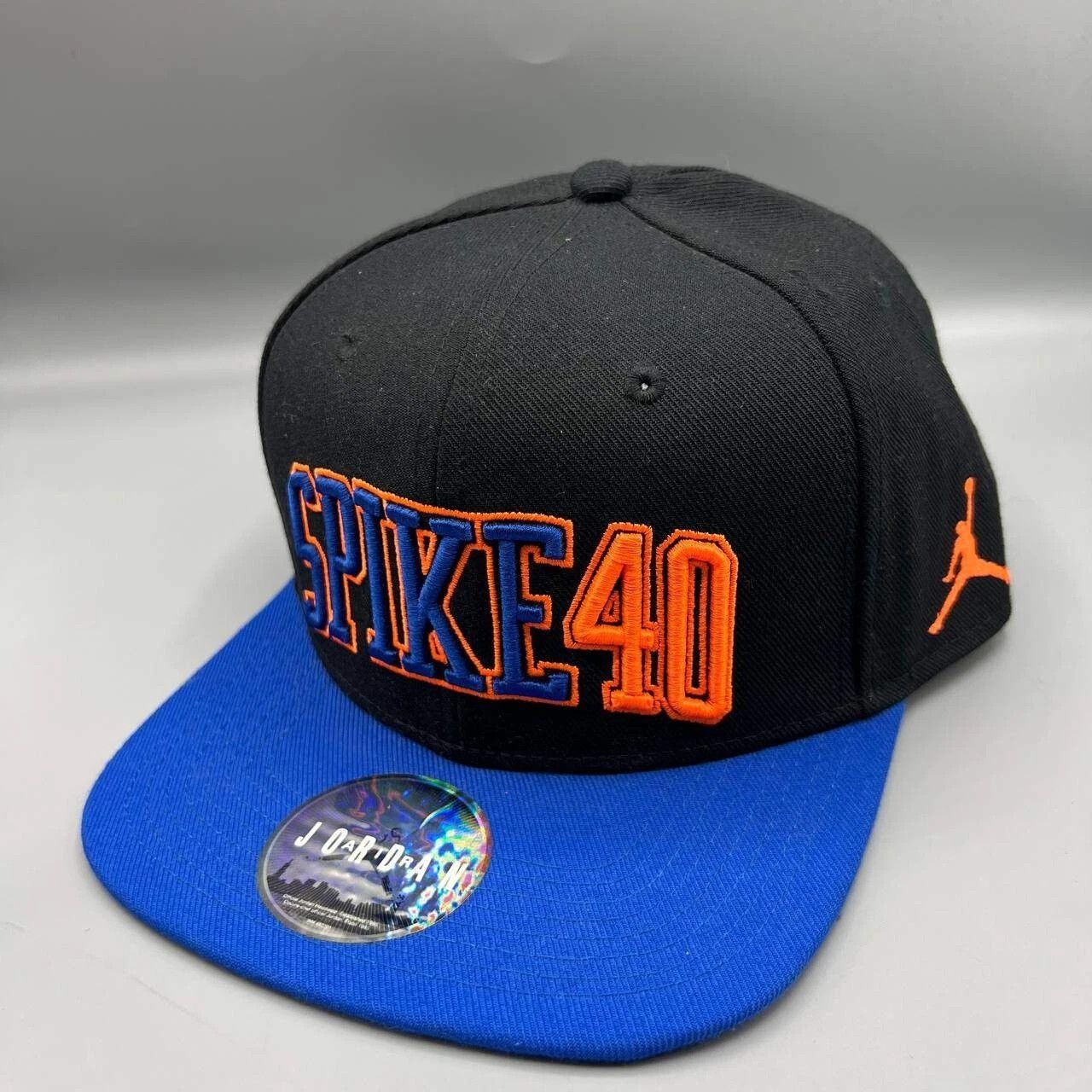 Air Jordan Hat Men Black Blue Jumpman Spike 40 Snap Back Cap