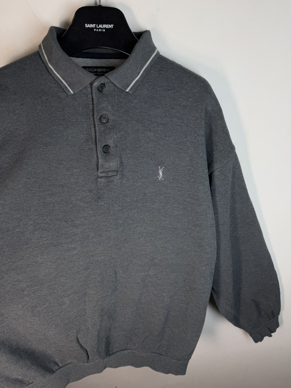 Yves Saint Laurent 90’s YSL Sweatshirt 1/4 Quarter Zip y2k Sweater Old Money Size US M / EU 48-50 / 2 - 16 Thumbnail
