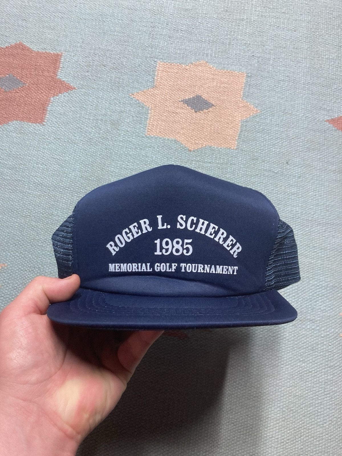 Vintage 80s trucker hat Roger Scherer memorial golf tournament 1985 Size ONE SIZE - 2 Thumbnail