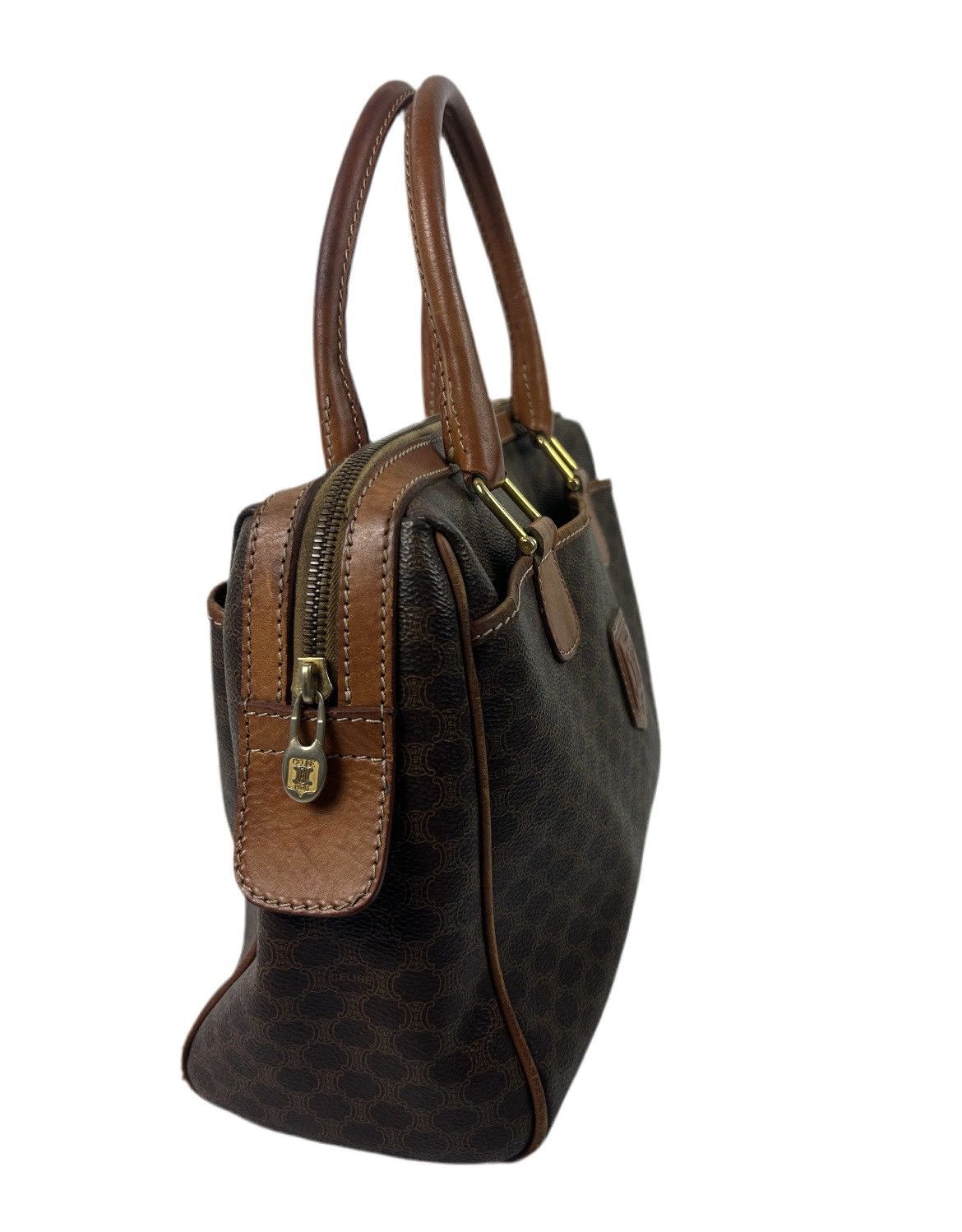Celine Celine Macadam Leather Hand Bag Size ONE SIZE - 4 Thumbnail