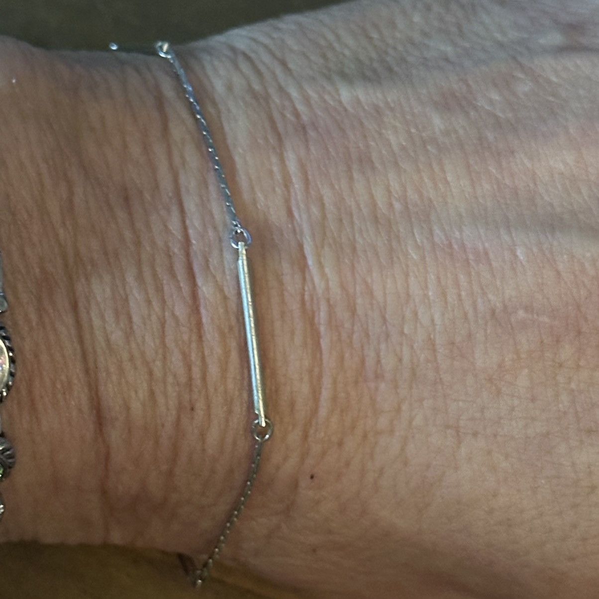 Vintage Vintage silver tone dainty bar link chain bracelet Size ONE SIZE - 4 Thumbnail
