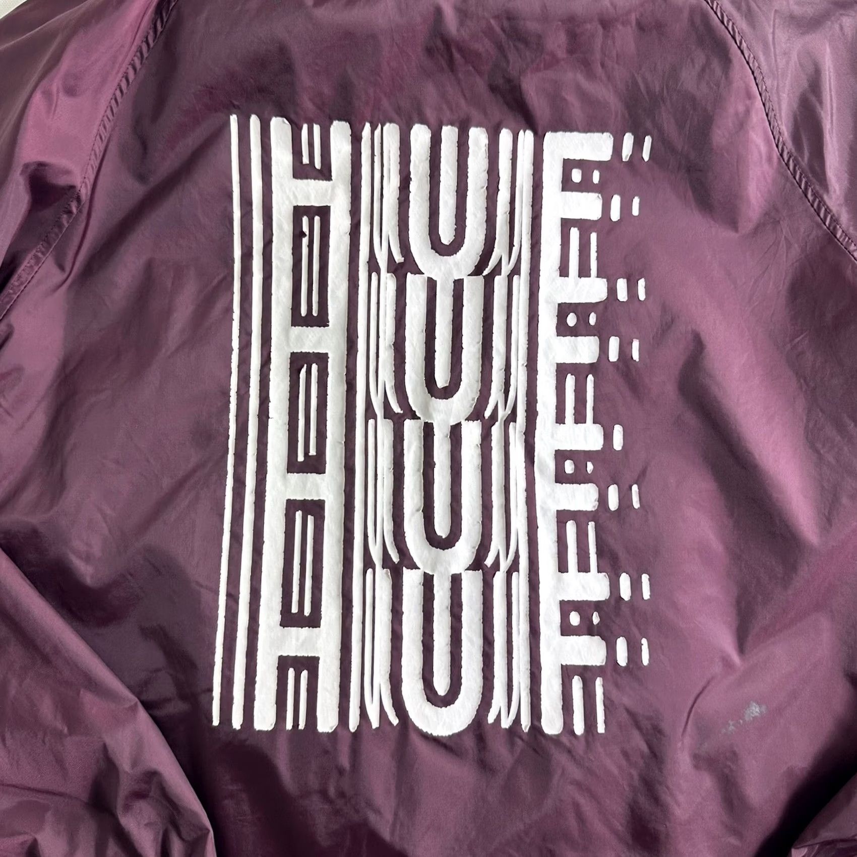 Huf HUF Set H Coaches Jacket Mens Size Small Maroon Snap Button Windbreaker Size US S / EU 44-46 / 1 - 6 Thumbnail