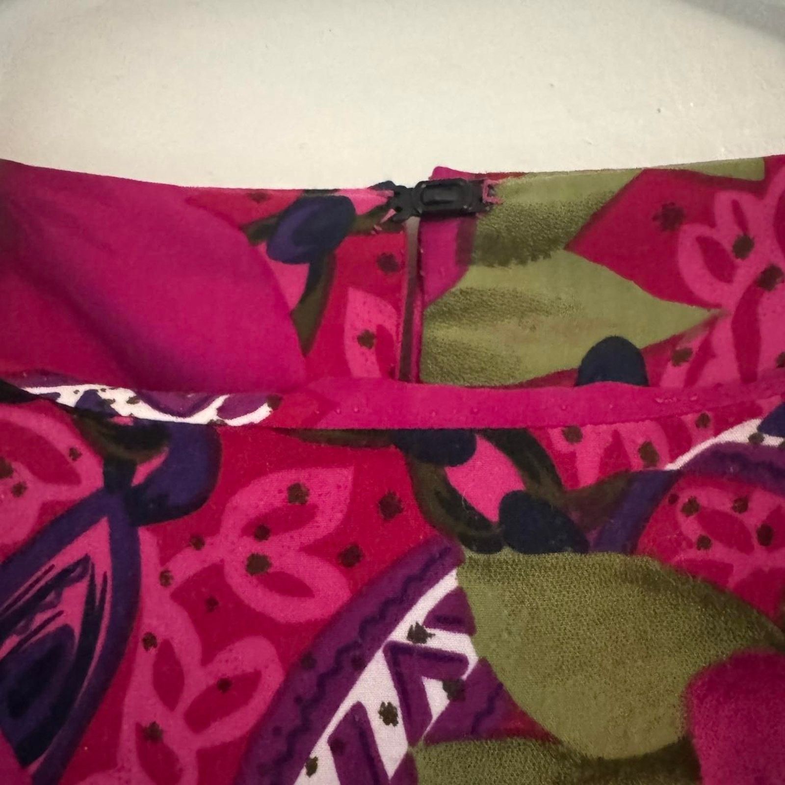 Other Hibiscus Handmade Top Grannycore Hot Pink Floral Top Resort Size L / US 10 / IT 46 - 6 Thumbnail