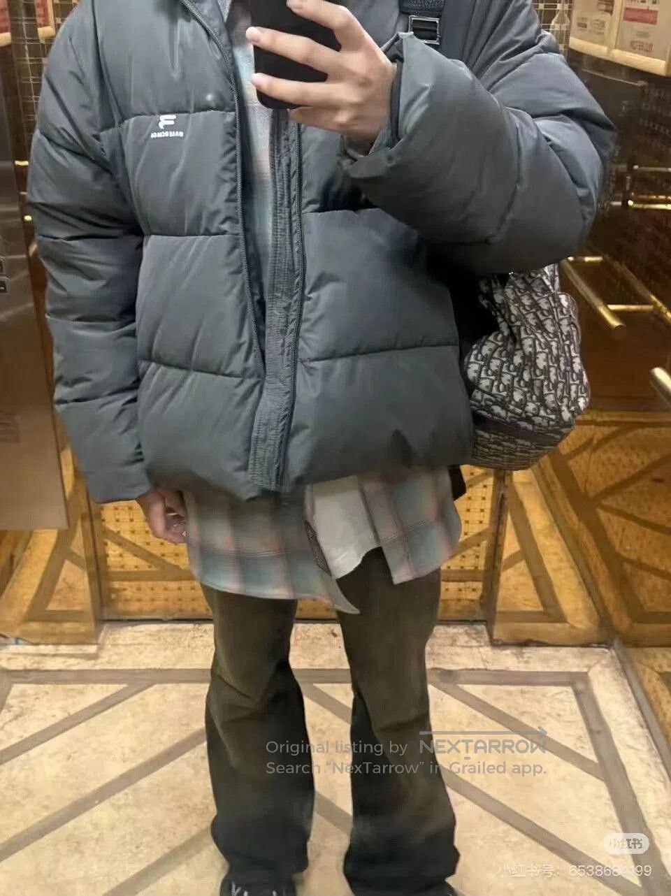 Balenciaga balenciaga gray oversized double logo puffer jacket. Size US L / EU 52-54 / 3 - 8 Thumbnail