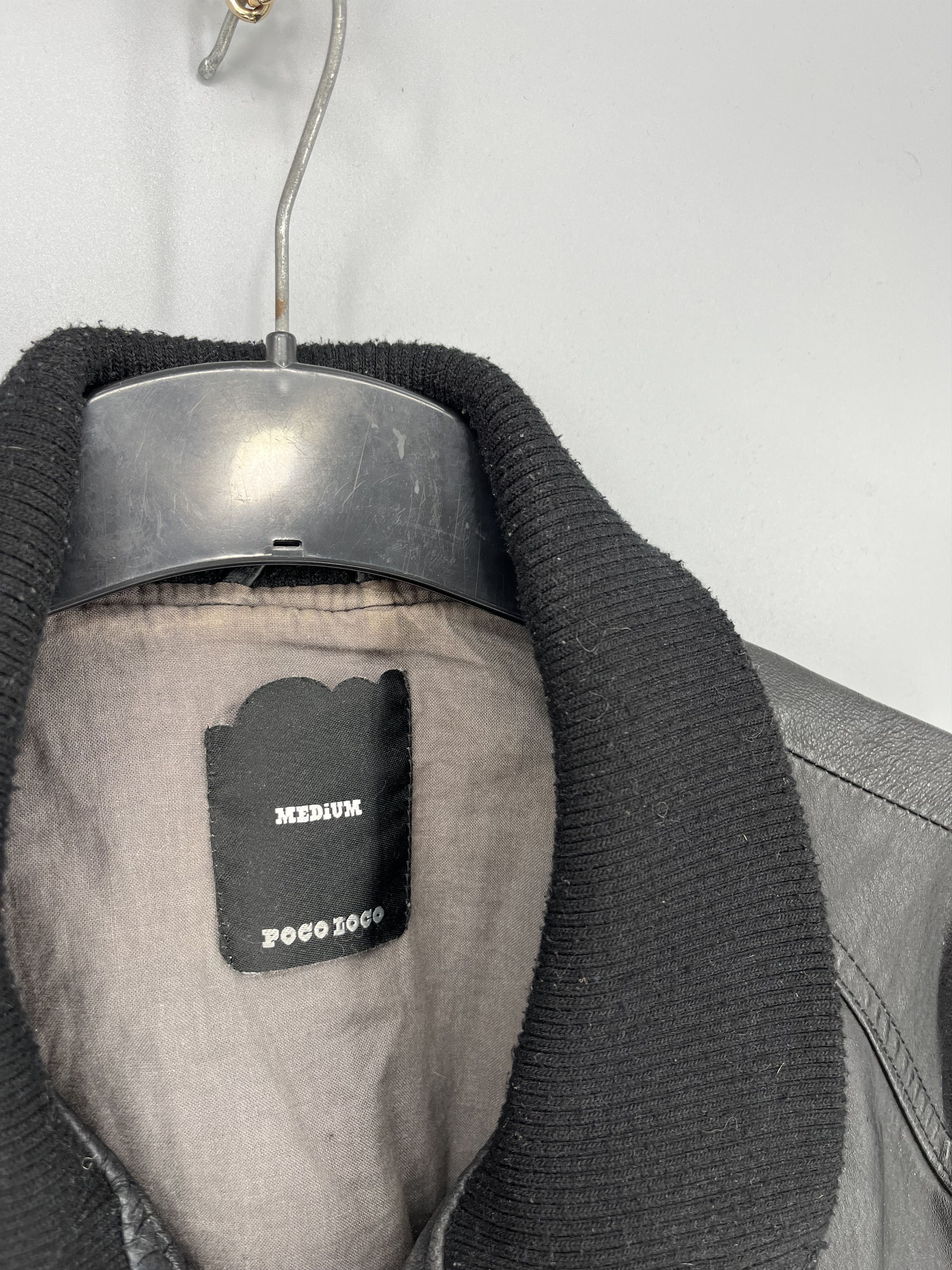 Vintage Poco Loco Leather jacket, koko Motorcycle Motorbike Biking Size US M / EU 48-50 / 2 - 7 Thumbnail