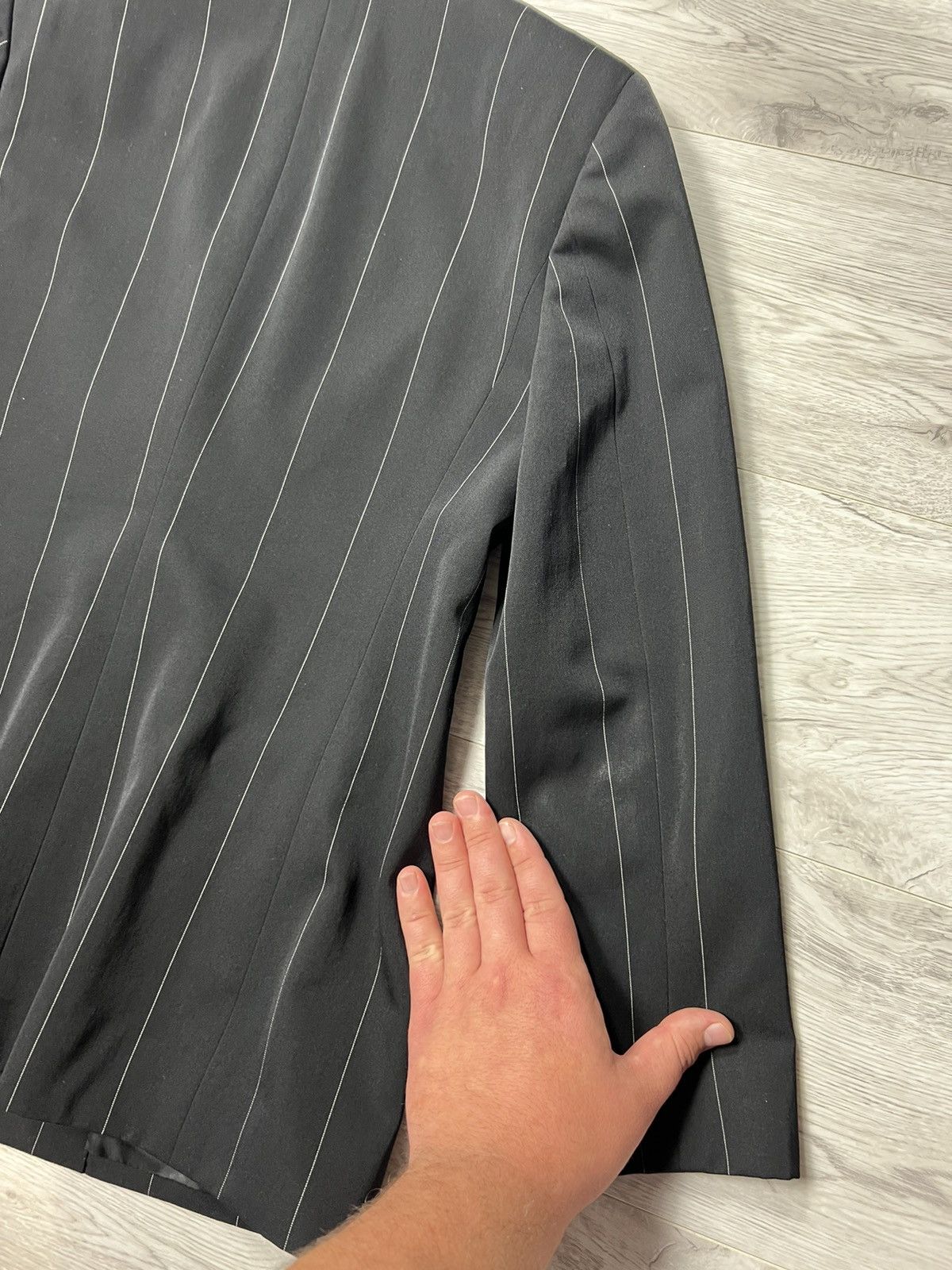 Versace Vintage 80s Gianni Versace Couture Striped Blazer Jacket Size M / US 6-8 / IT 42-44 - 16 Thumbnail
