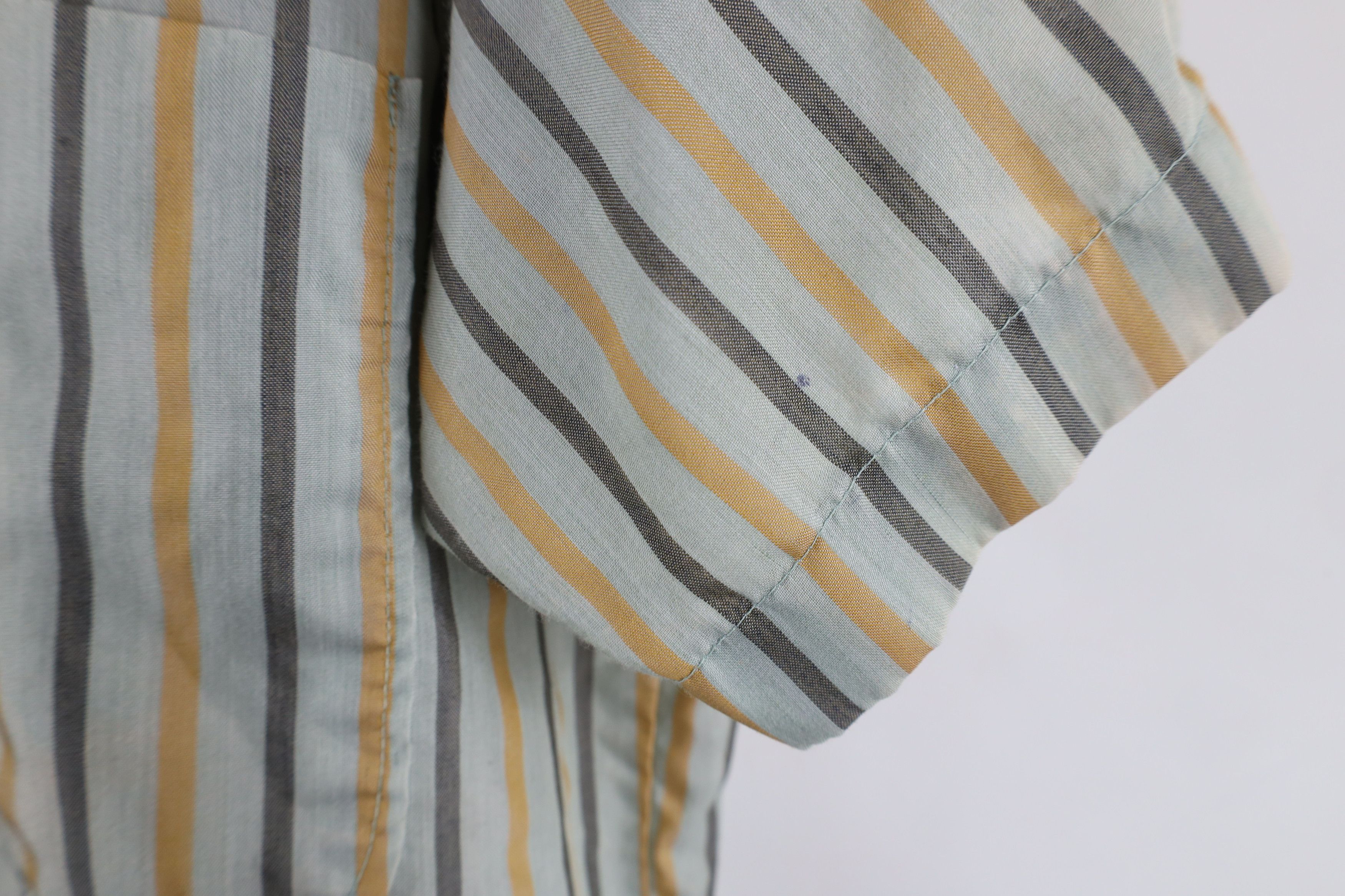 Macys × Vintage Vintage 50s 60s Macys Striped Looped Collar Button Shirt Size US M / EU 48-50 / 2 - 4 Thumbnail