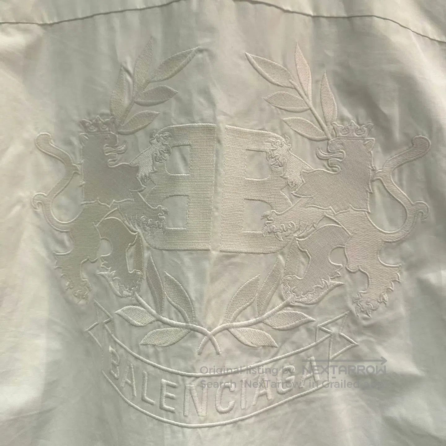 Balenciaga balenciaga white embroidered shirt jacket size 38. Size US M / EU 48-50 / 2 - 5 Thumbnail