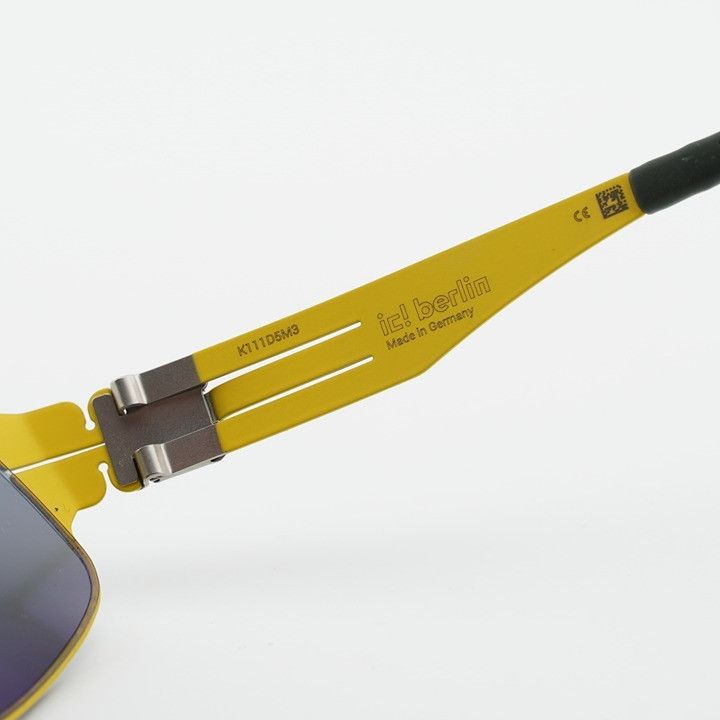 Ic! Berlin Ic! Berlin REESE M1521 148 Sunglasses Black/Lemon Shield Size ONE SIZE - 7 Thumbnail