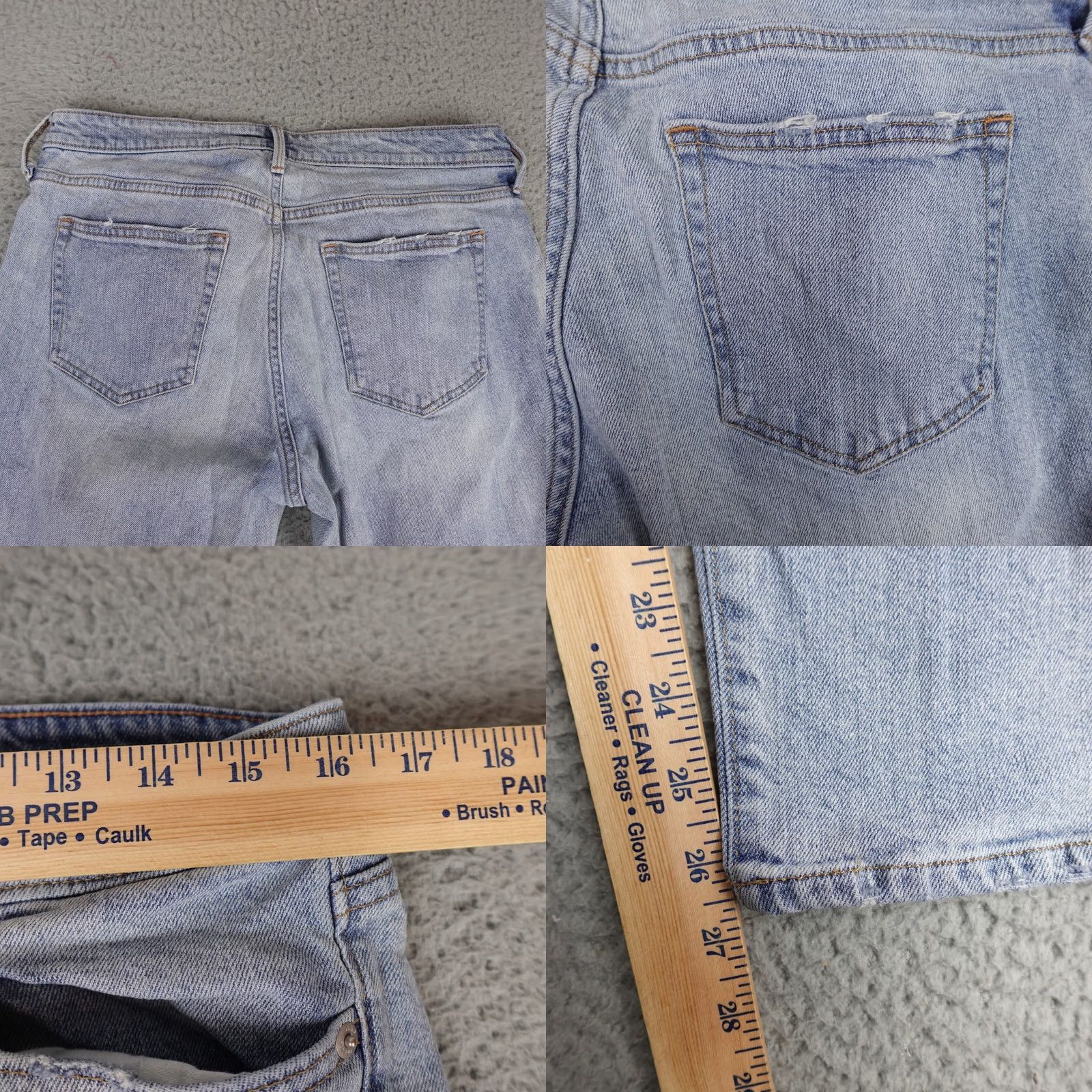 Gap Gap Jeans Womens Size 31 Blue Denim Girlfriend Light Wash Distressed Mom 90s Jeans Womens Regular 31 Blue Distressed 90s Gap Mom Denim Jeans Size 24" / US 00 / IT 34 - 8 Thumbnail