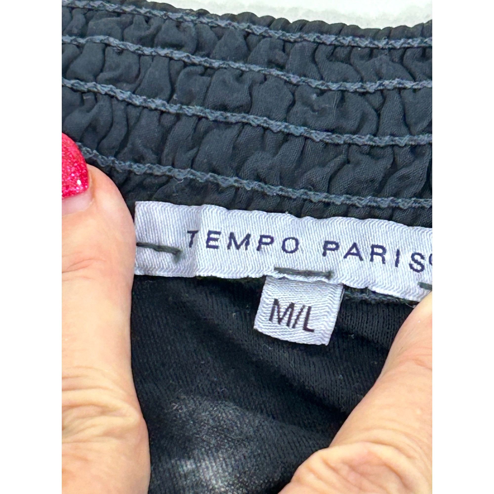 Other Tempo Paris Top M/L Black White Tie Dyed Long Sleeve Silk It Size M / US 6-8 / IT 42-44 - 5 Thumbnail