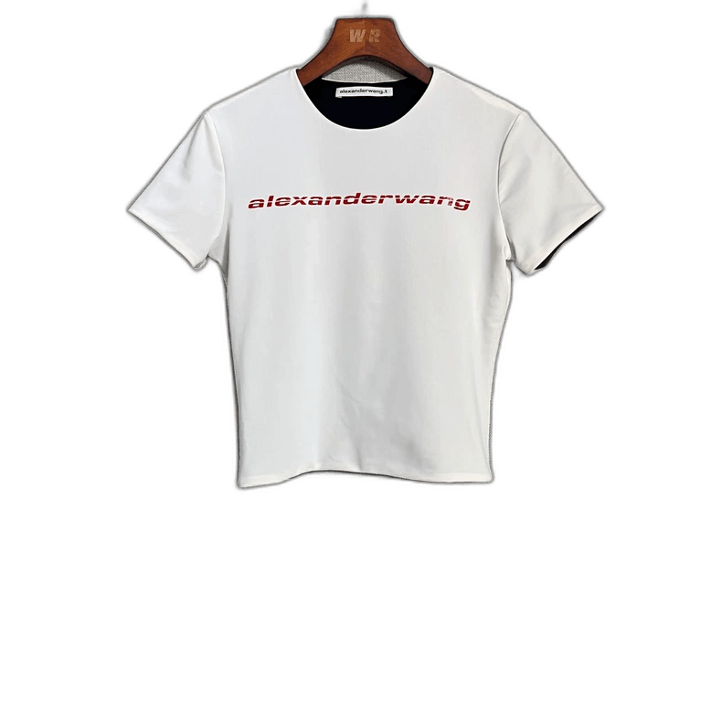 Alexander Wang Alexander Wang White Cropped Logo T-Shirt Size XS / US 0-2 / IT 36-38 - 1 Thumbnail