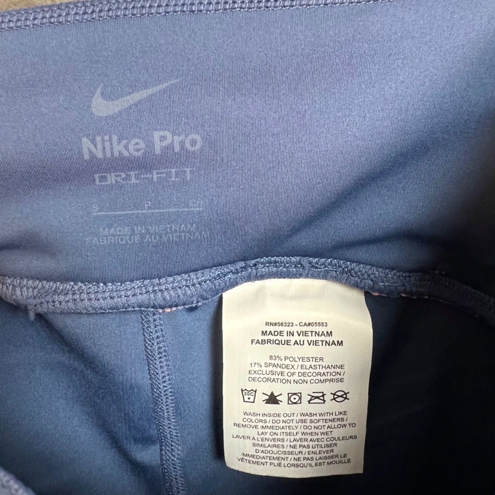 Nike Nike Pro Dri-Fit Womens Size Small Compression Biker Shorts Blue / Pink Athletic Size 28" / US 6 / IT 42 - 3 Thumbnail