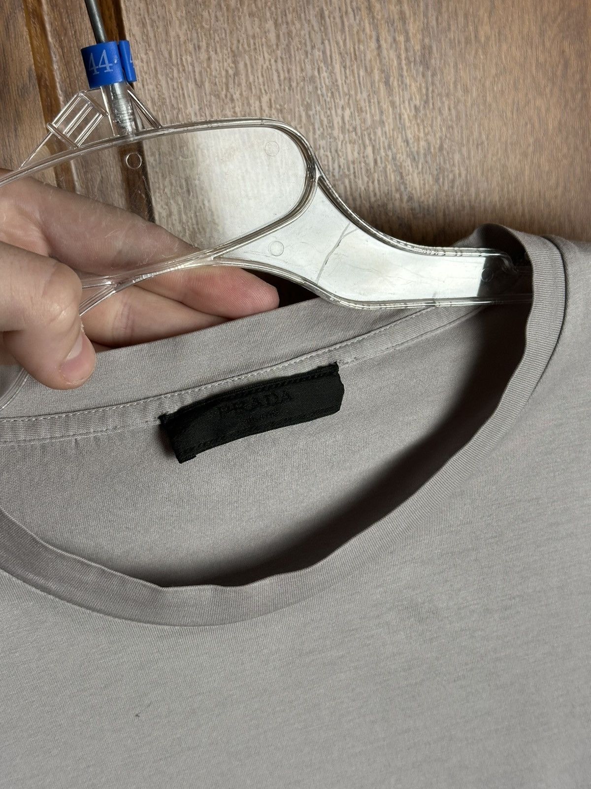 Luxury × Prada Prada aprada silver Black Tab Pocket Tee Size US M / EU 48-50 / 2 - 4 Thumbnail