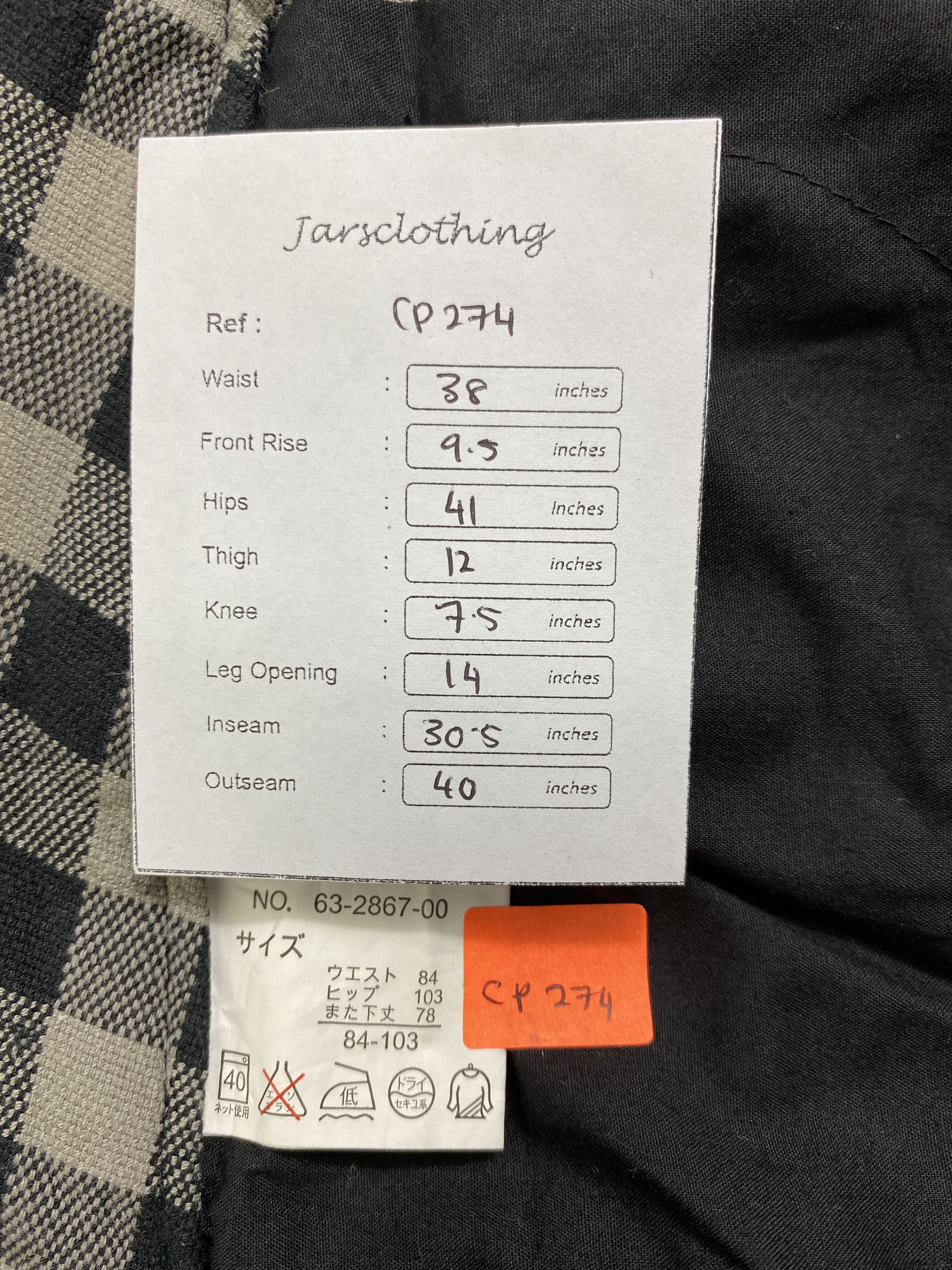 Japanese Brand Vintage Checkered Japanesse Low Rise Pants -CP274 Size US 38 / EU 54 - 5 Thumbnail