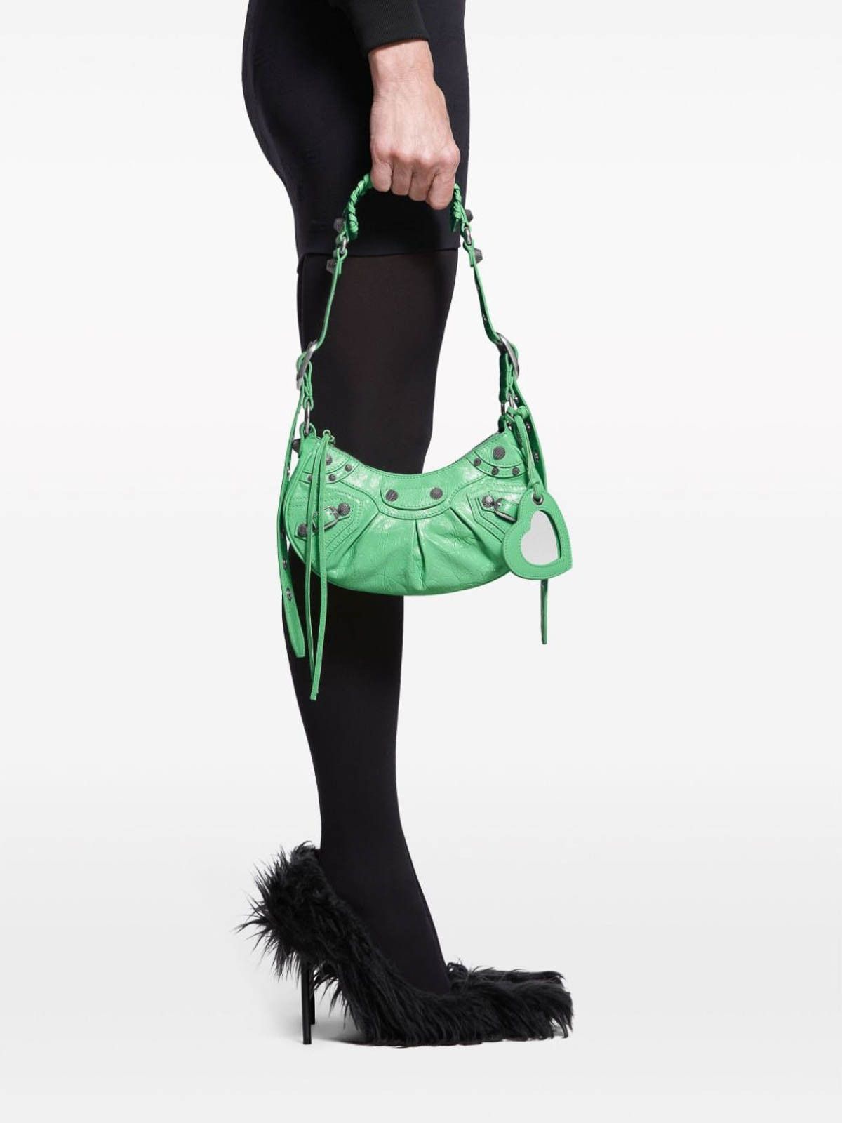 Balenciaga o1tr1nto1025 Size: OS / Le Cagole XS Shoulder Bag in Green Size ONE SIZE - 4 Thumbnail