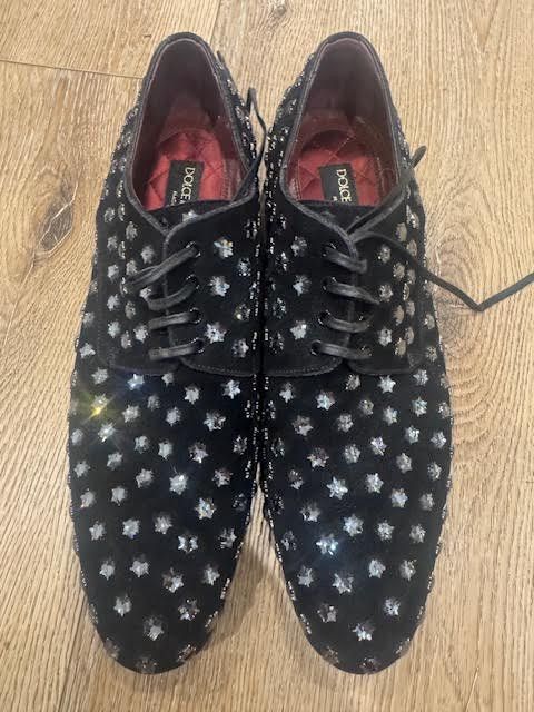 Dolce & Gabbana Dolce and Gabbana Crystal Star Suede Studded Derby Size US 8.5 / EU 41-42 - 3 Thumbnail
