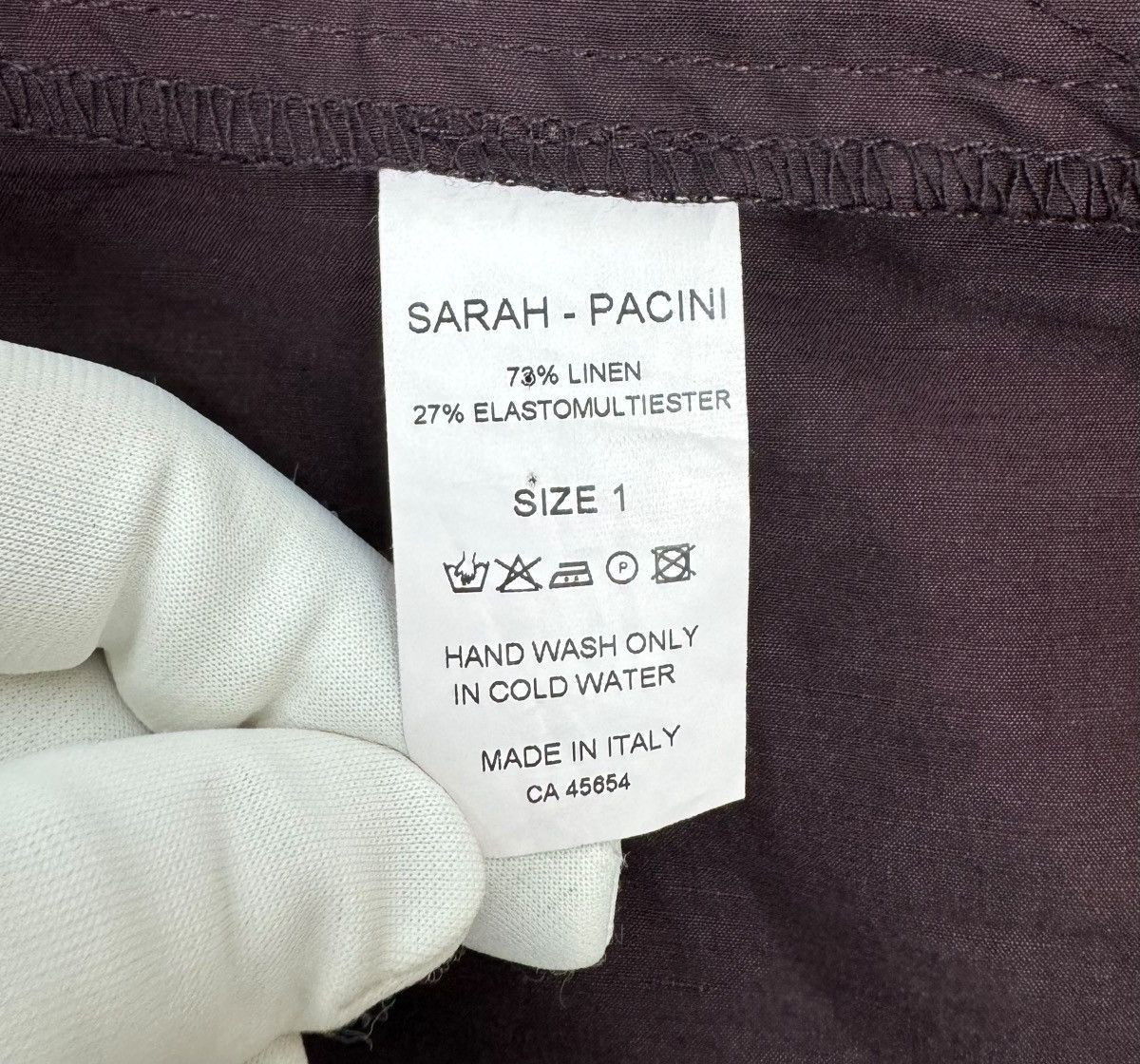 Sarah Pacini Sarah Pacini Linen-Elastan Slim Pants size 1 Size 24" / US 00 / IT 34 - 12 Thumbnail